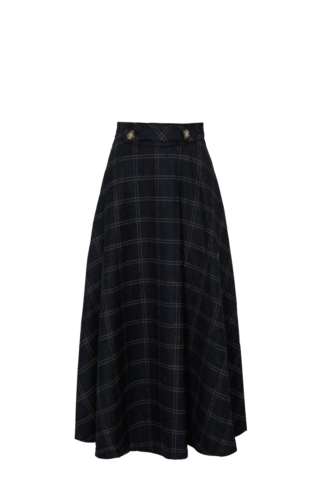 FALDA MIDI CUADROS ZAFIRO PETRA 01