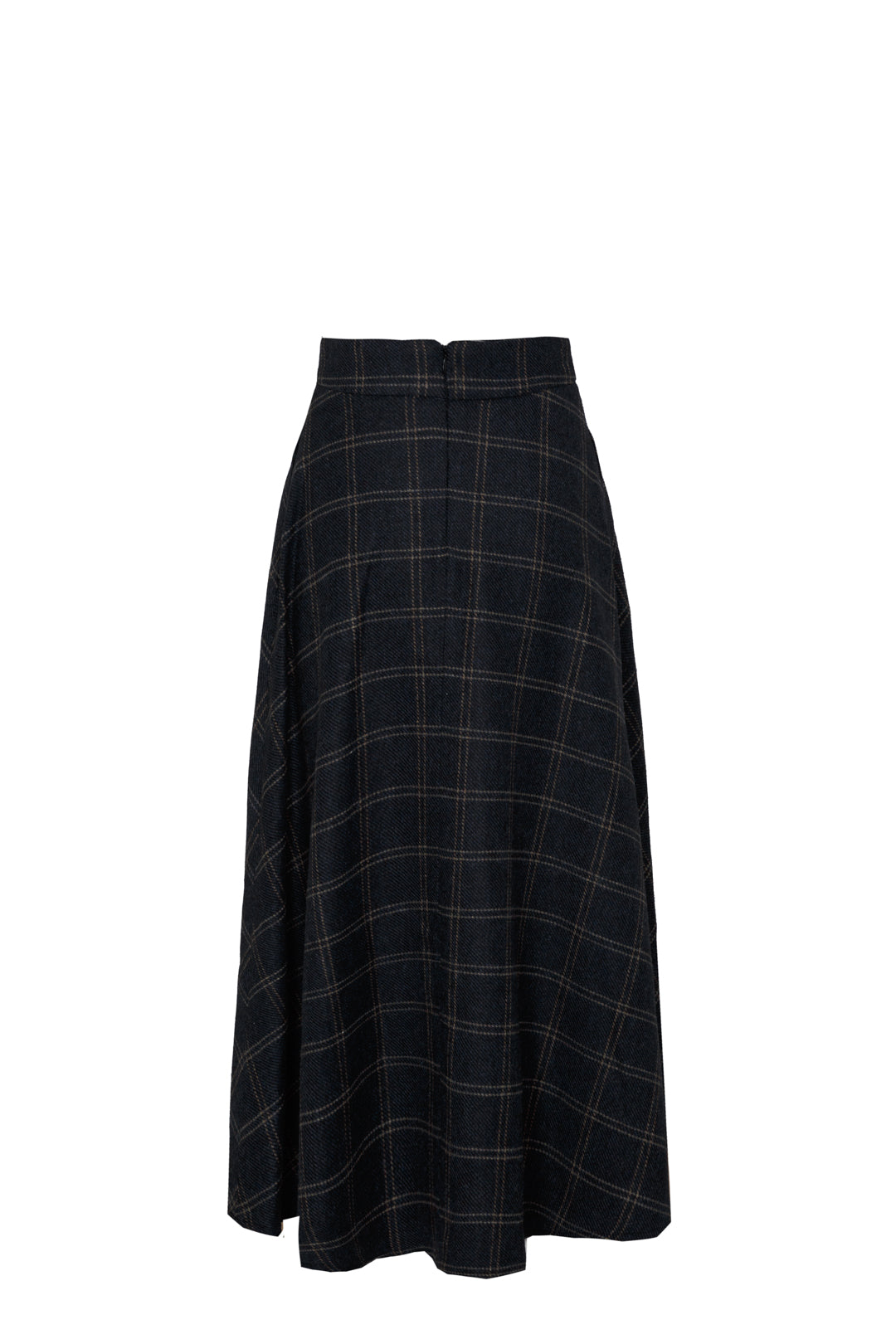 FALDA MIDI CUADROS ZAFIRO PETRA 01