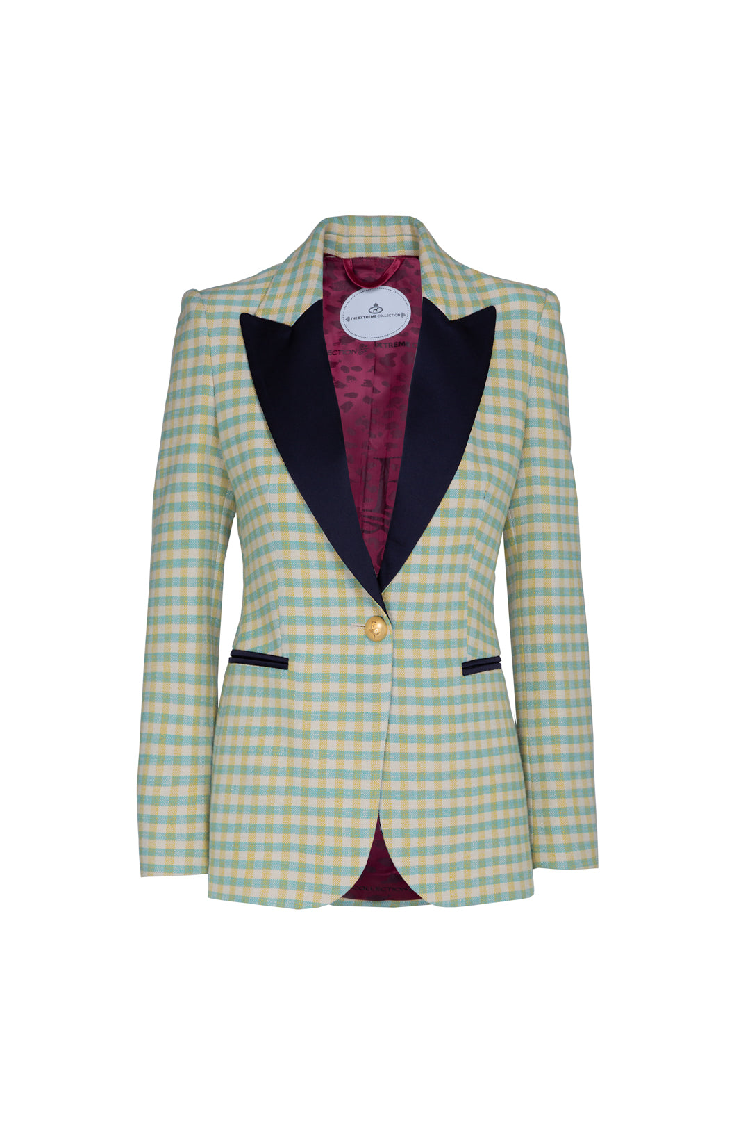 BLAZER CUADRO VICHY FIONA AZUL