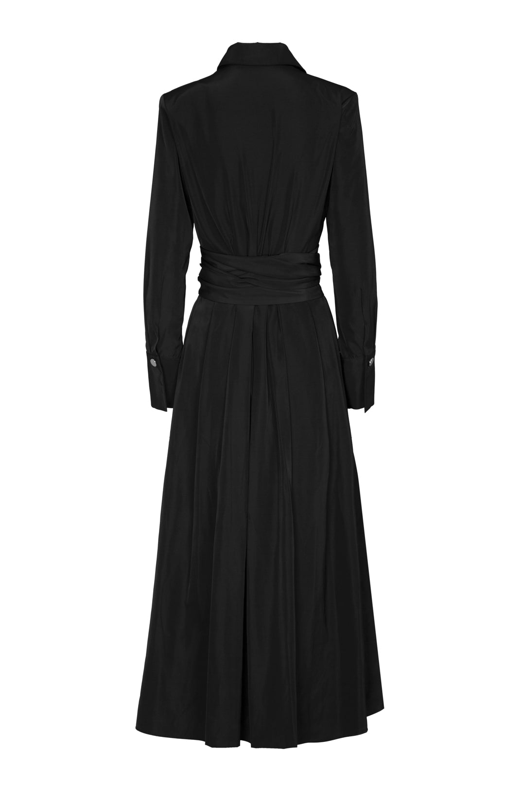 VESTIDO LISO CINTURÓN NEGRO CORNELIA