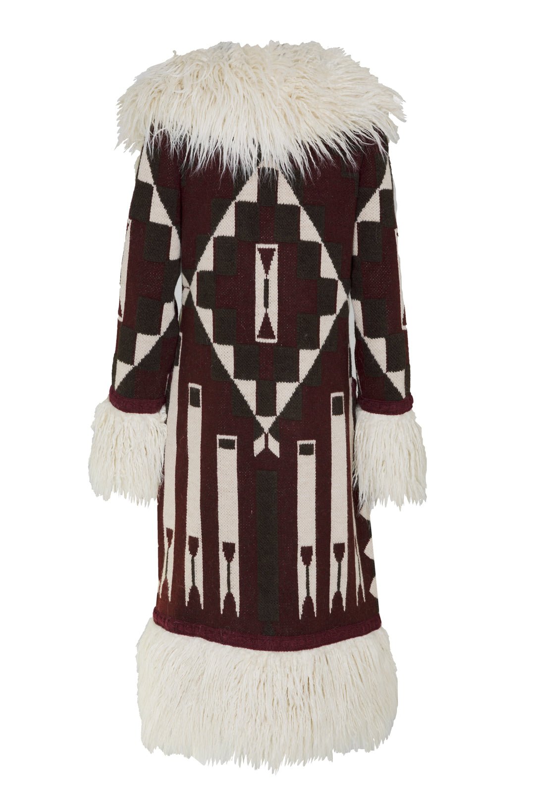 ABRIGO LARGO ALPACA MERLOT ODETA - THE EXTREME COLLECTION