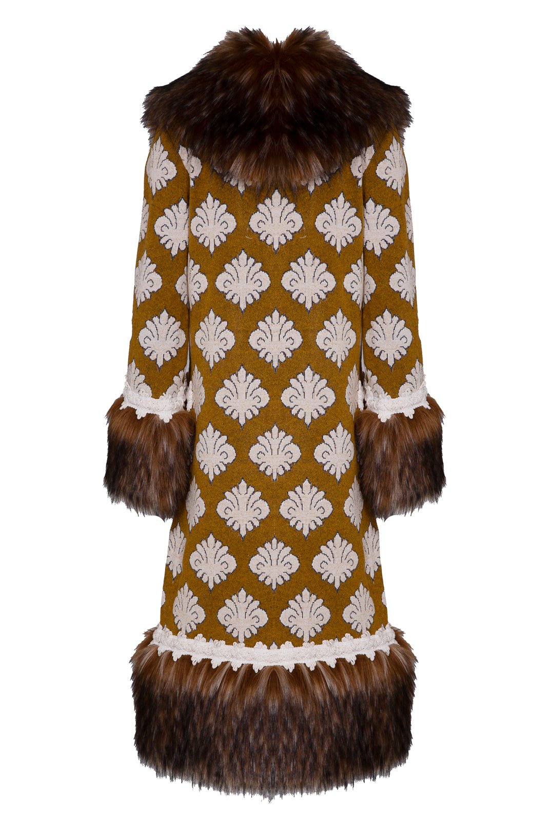 ABRIGO LARGO ALPACA MIEL OLIVE - THE EXTREME COLLECTION
