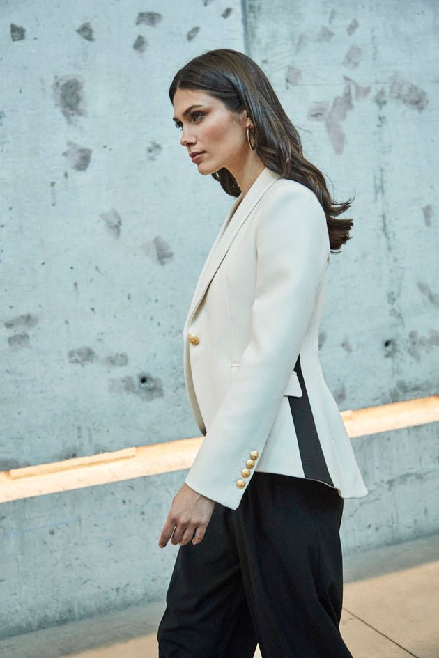 BLAZER BLANCA CON CONTRASTE MADISON - THE EXTREME COLLECTION