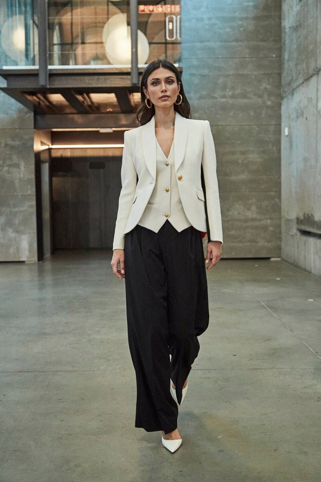 BLAZER BLANCA CON CONTRASTE MADISON - THE EXTREME COLLECTION