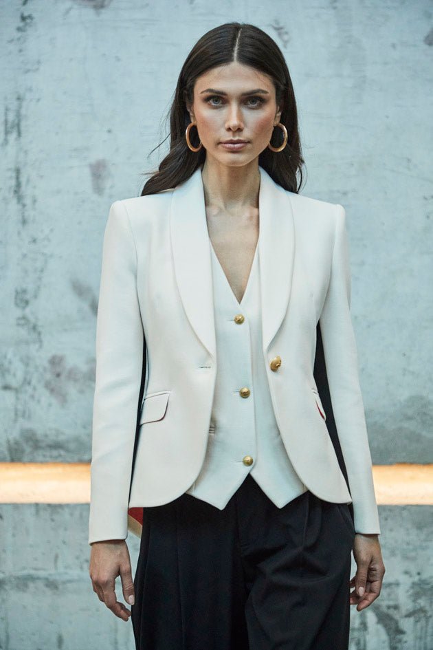 BLAZER BLANCA CON CONTRASTE MADISON - THE EXTREME COLLECTION