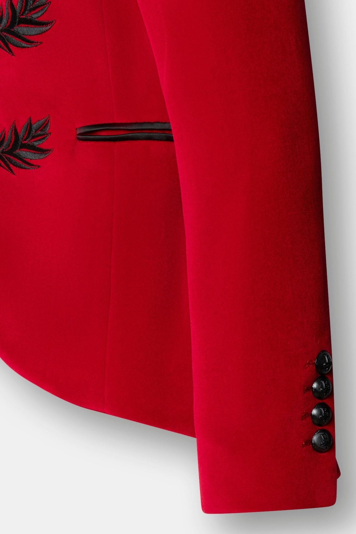 Blazer Bordada rojo Renata Velvet - Edición Limitada - THE EXTREME COLLECTION
