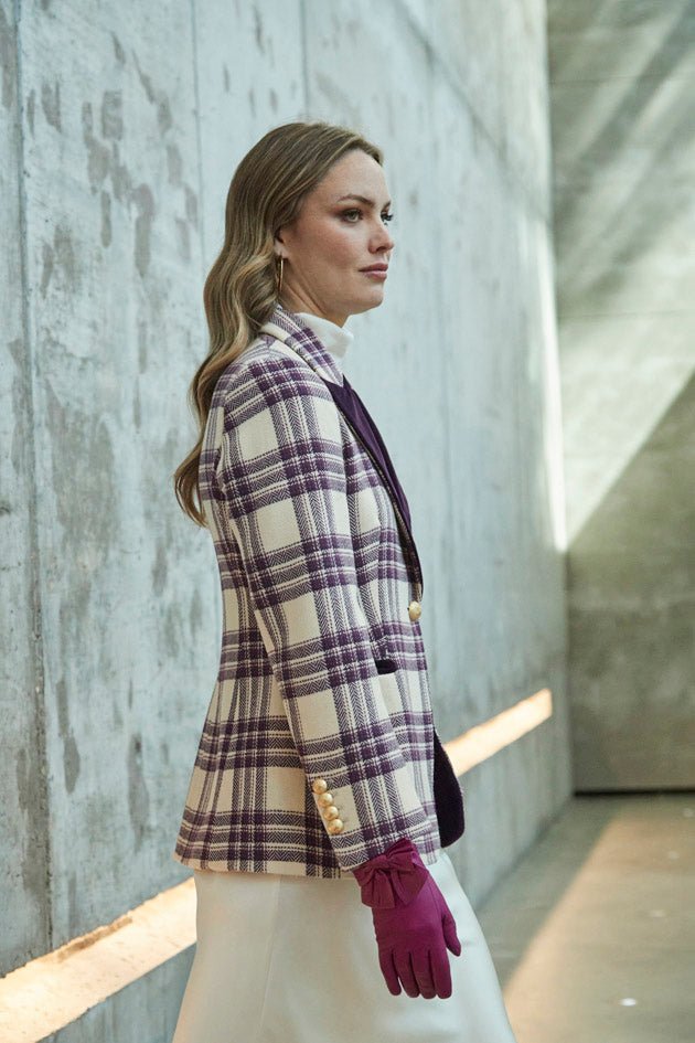 BLAZER CUADROS MORADO GIULIA - THE EXTREME COLLECTION