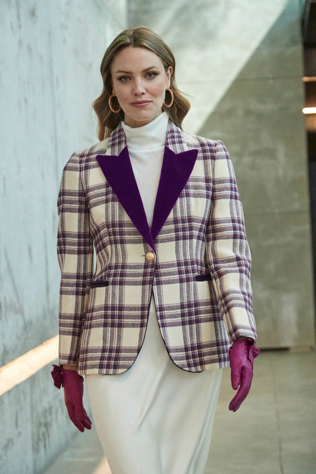 BLAZER CUADROS MORADO GIULIA - THE EXTREME COLLECTION