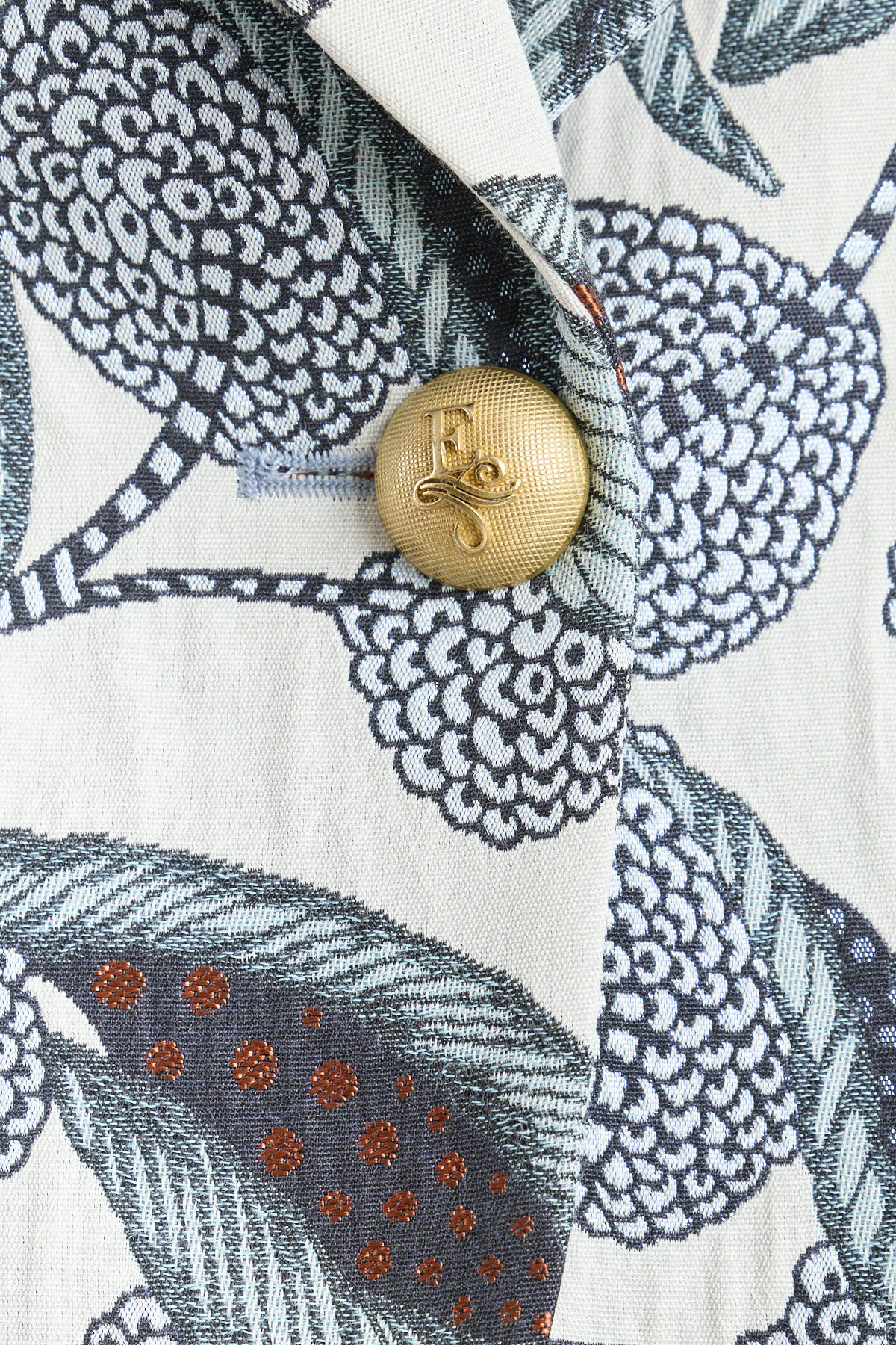 Blazer Estampado Azul Gilberta - Sastrería Artesanal de Autor - THE EXTREME COLLECTION