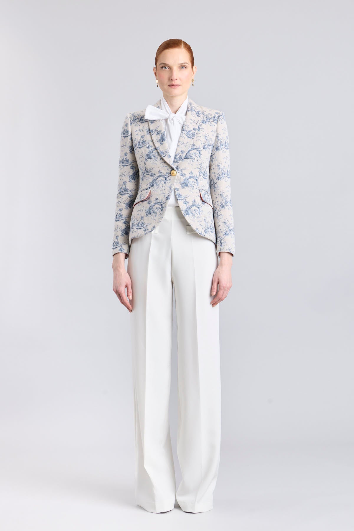 Blazer estampado azul Toile de Jouy - Edición Limitada - THE EXTREME COLLECTION