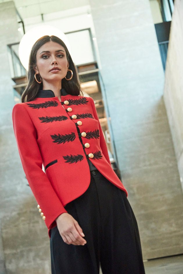 BLAZER MILITAR RENATA BLACK ROJO - THE EXTREME COLLECTION