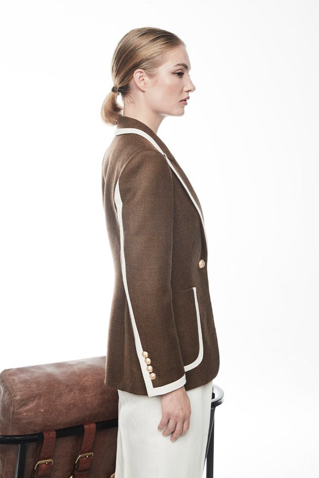 BLAZER UN BOTON MARRON LAURENT - THE EXTREME COLLECTION