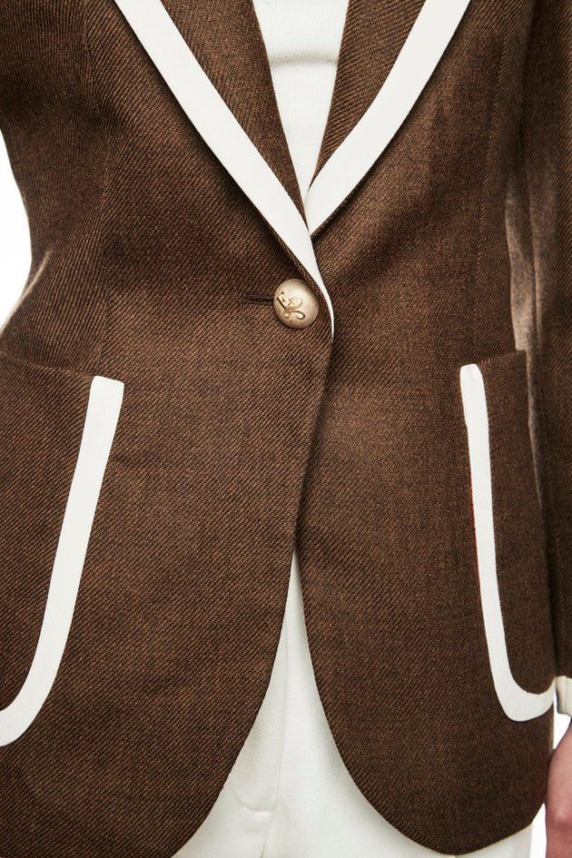 BLAZER UN BOTON MARRON LAURENT - THE EXTREME COLLECTION