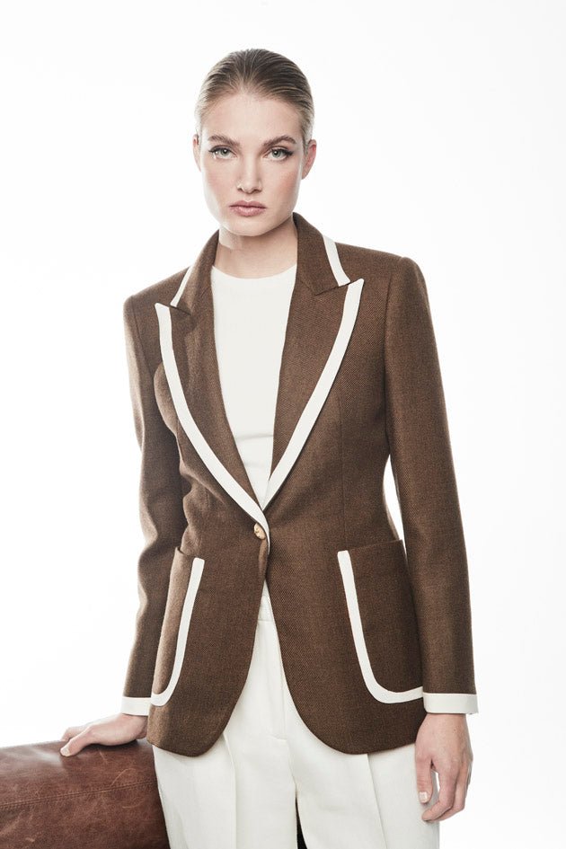 BLAZER UN BOTON MARRON LAURENT - THE EXTREME COLLECTION