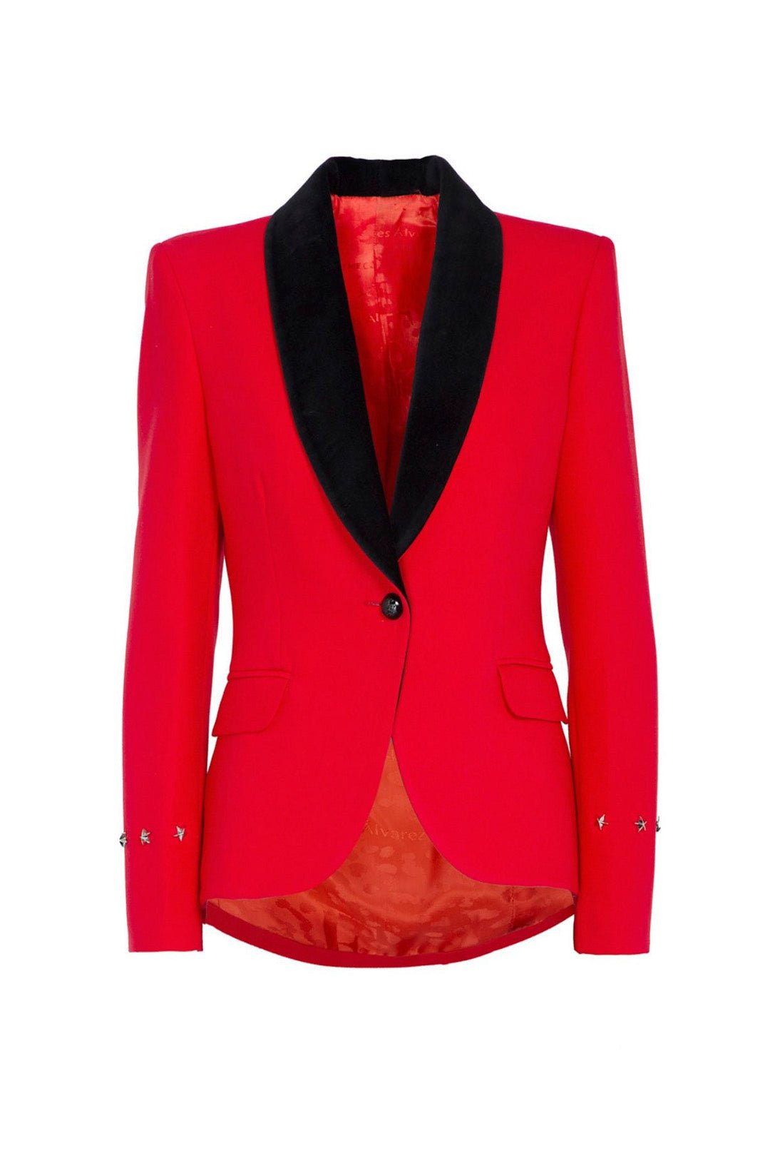 BLAZER UN BOTÓN ROJO BORDADO KIOTO - THE EXTREME COLLECTION