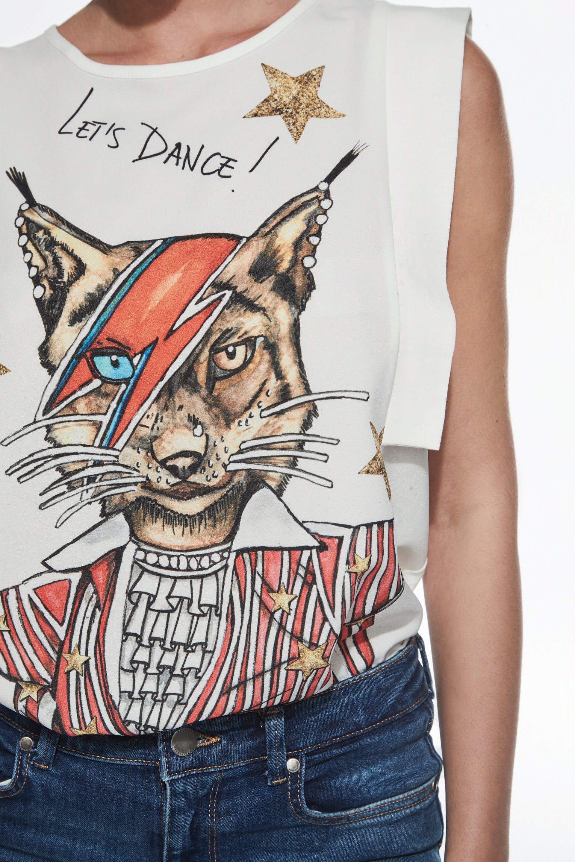 CAMISETA LET´S DANCE BLANCO