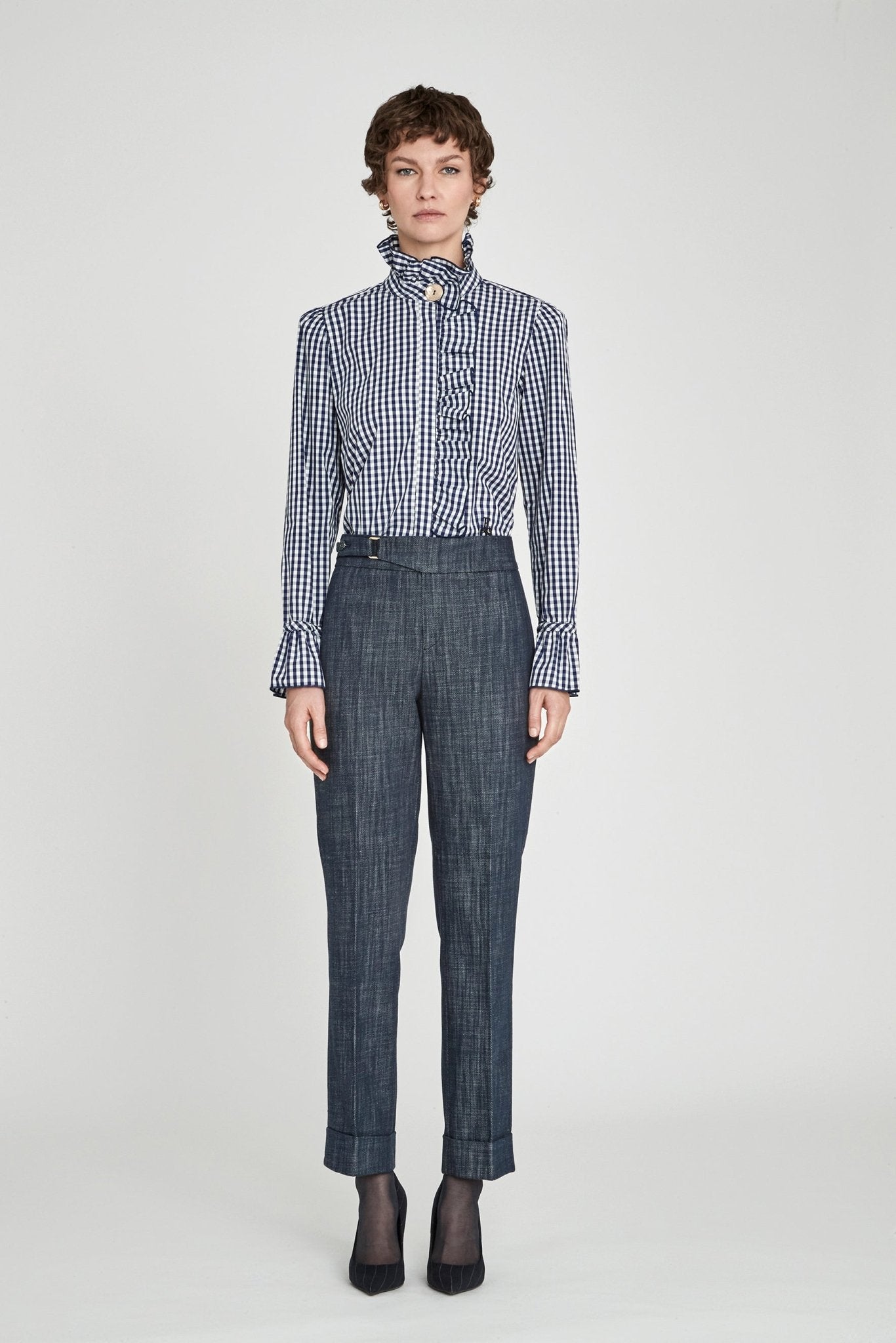 CAMISA CUADROS MARINO VOLANTE BOHEME - THE EXTREME COLLECTION