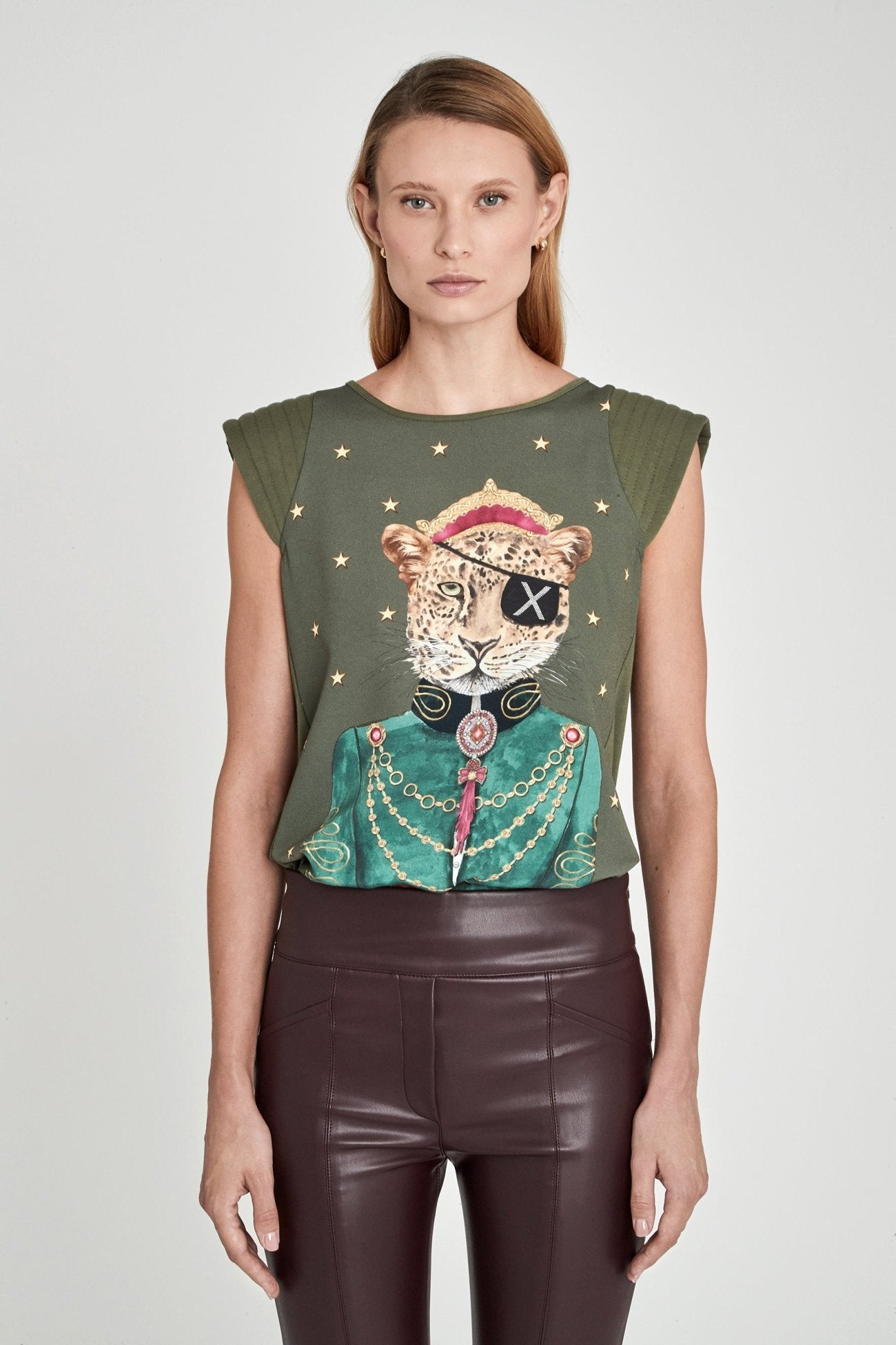 CAMISETA ESTAMPADA OLIVA ANNE BONNY - THE EXTREME COLLECTION