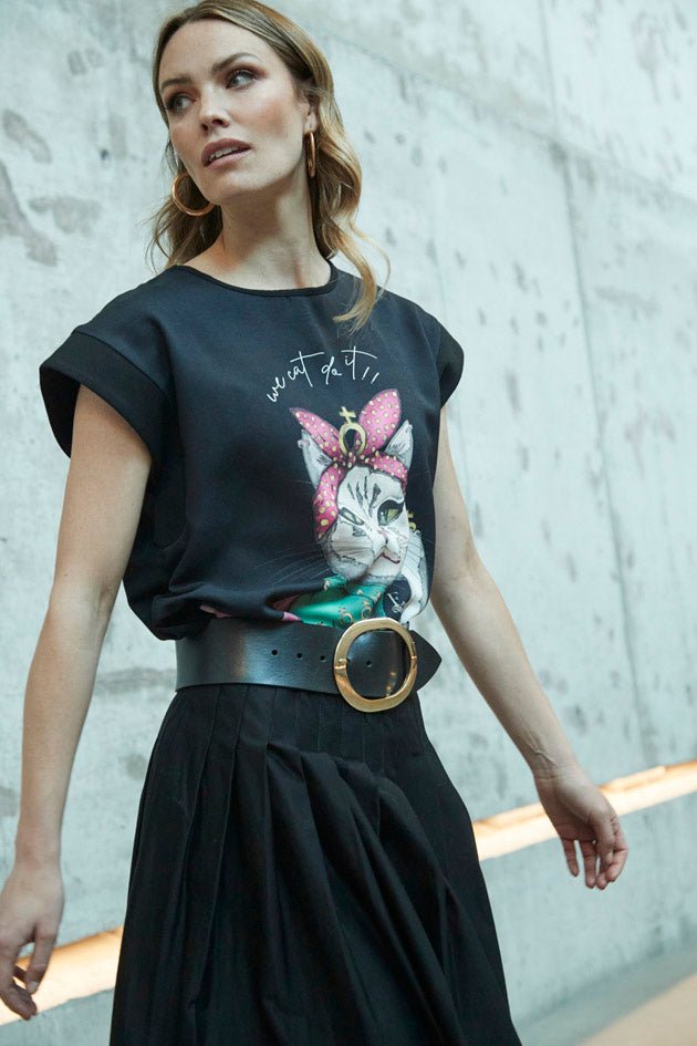 CAMISETA THEODORA CAT NEGRO - THE EXTREME COLLECTION