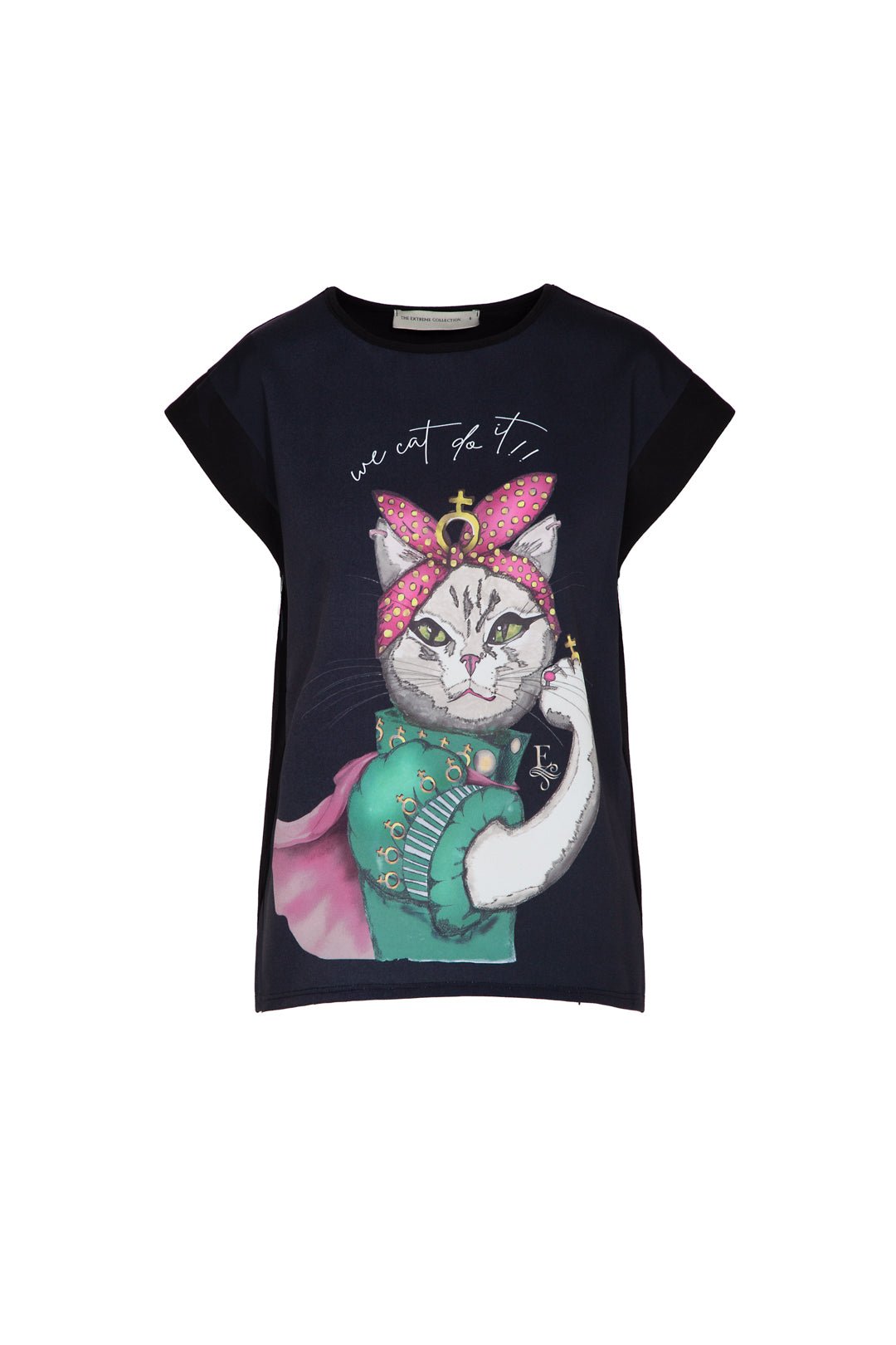 CAMISETA THEODORA CAT NEGRO - THE EXTREME COLLECTION