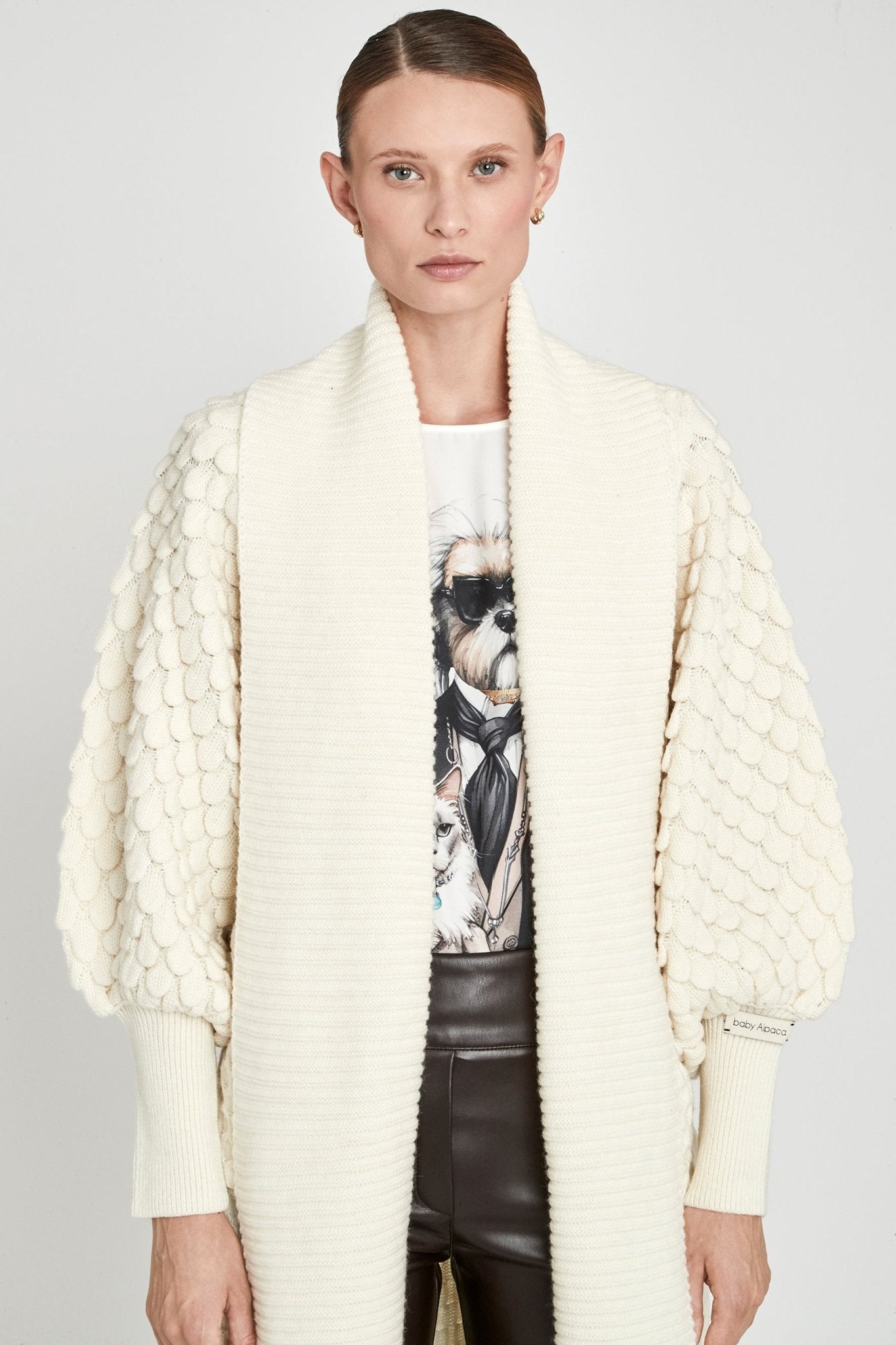 CARDIGAN LARGO MARFIL GENEVIEVE - THE EXTREME COLLECTION