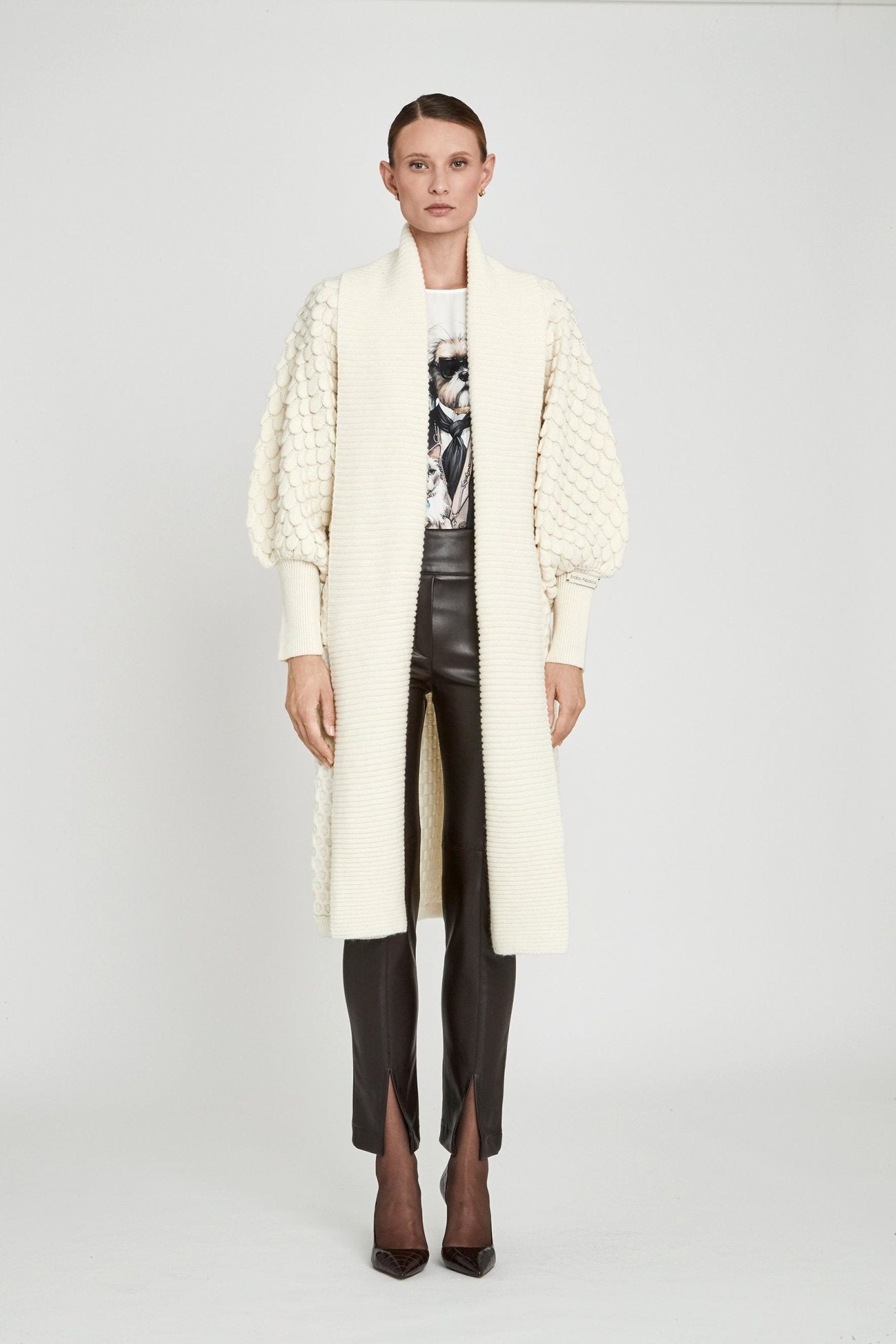 CARDIGAN LARGO MARFIL GENEVIEVE - THE EXTREME COLLECTION