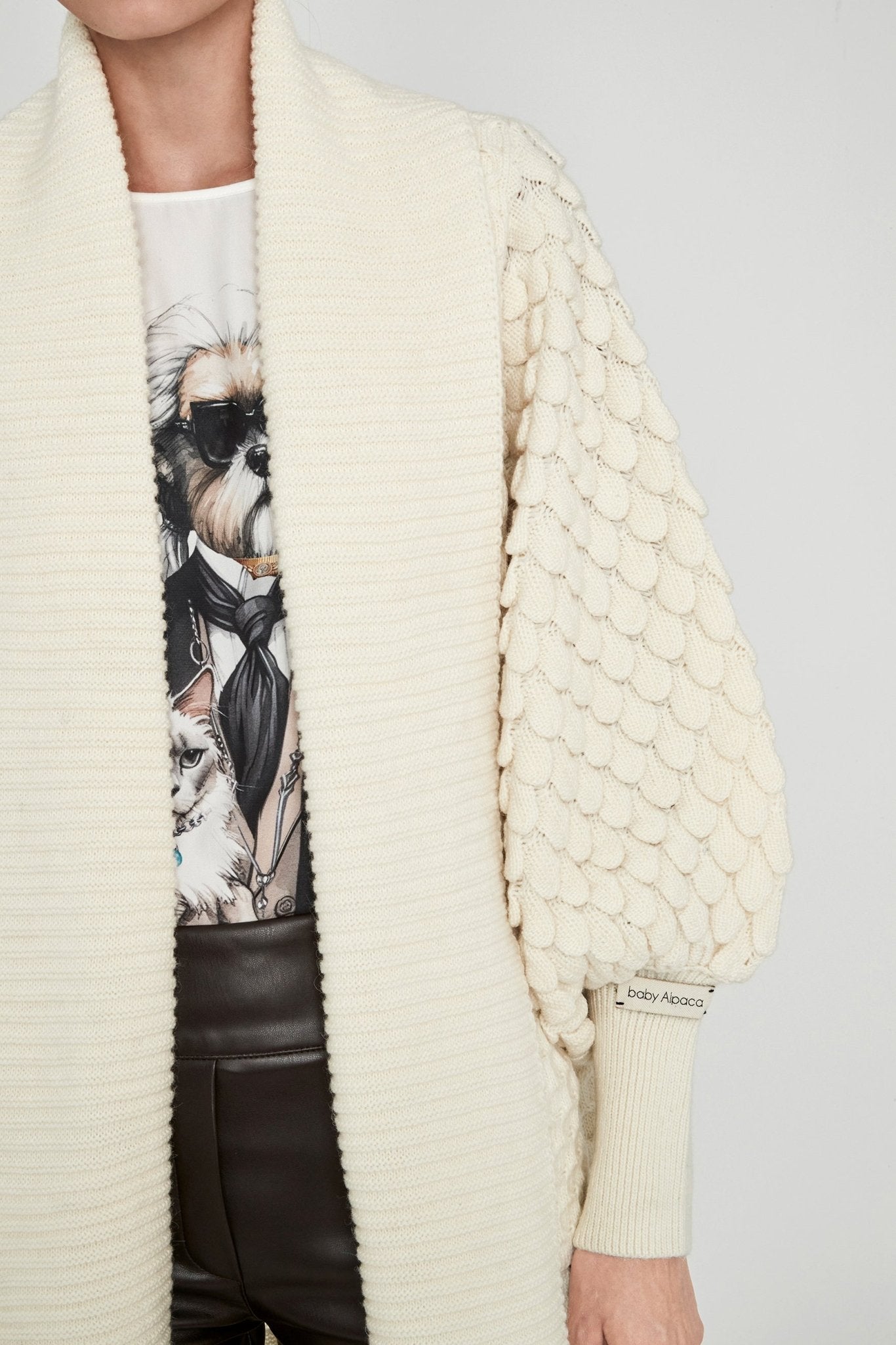 CARDIGAN LARGO MARFIL GENEVIEVE - THE EXTREME COLLECTION