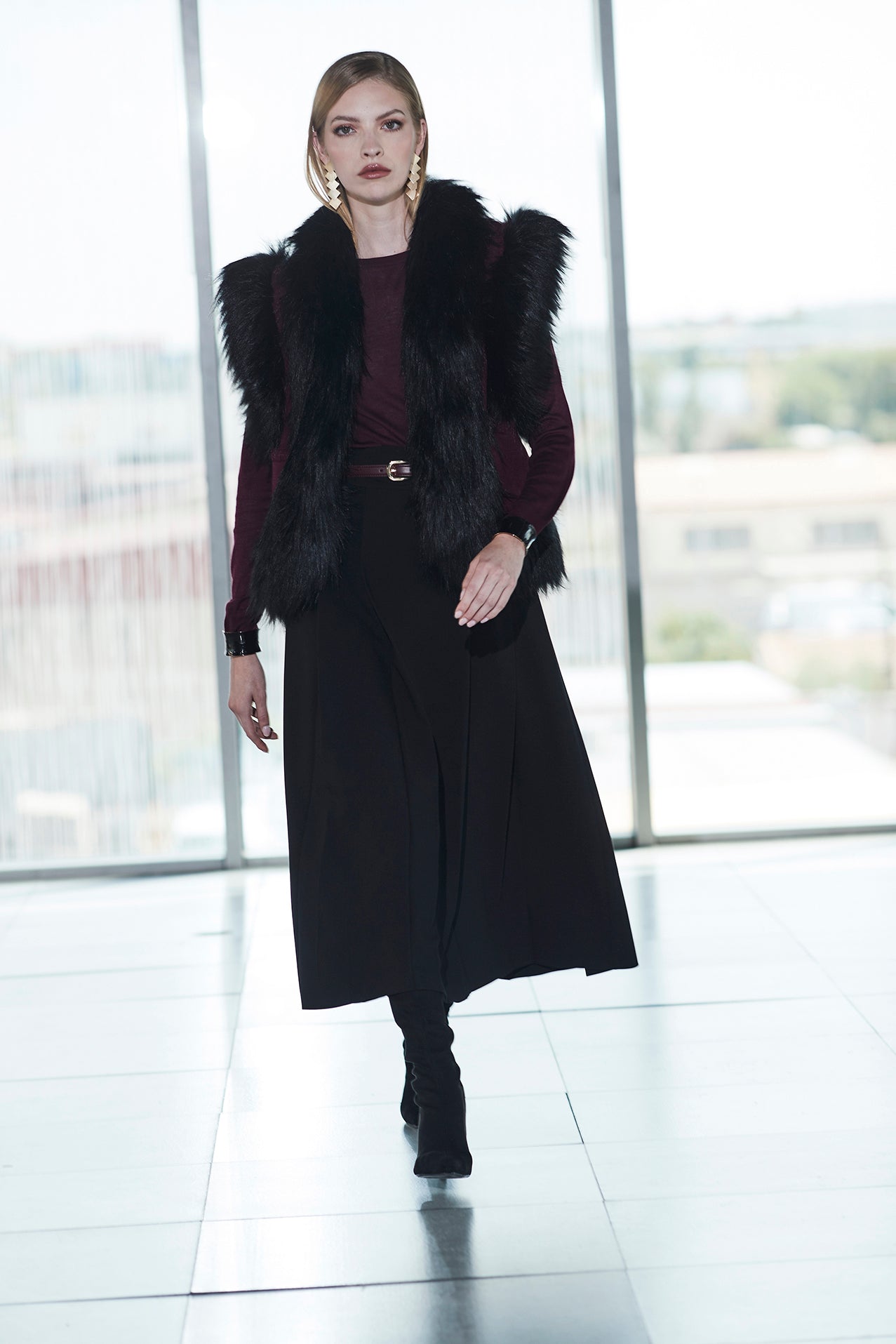 CHALECO JACQUARD MERLOT FLEUR - THE EXTREME COLLECTION