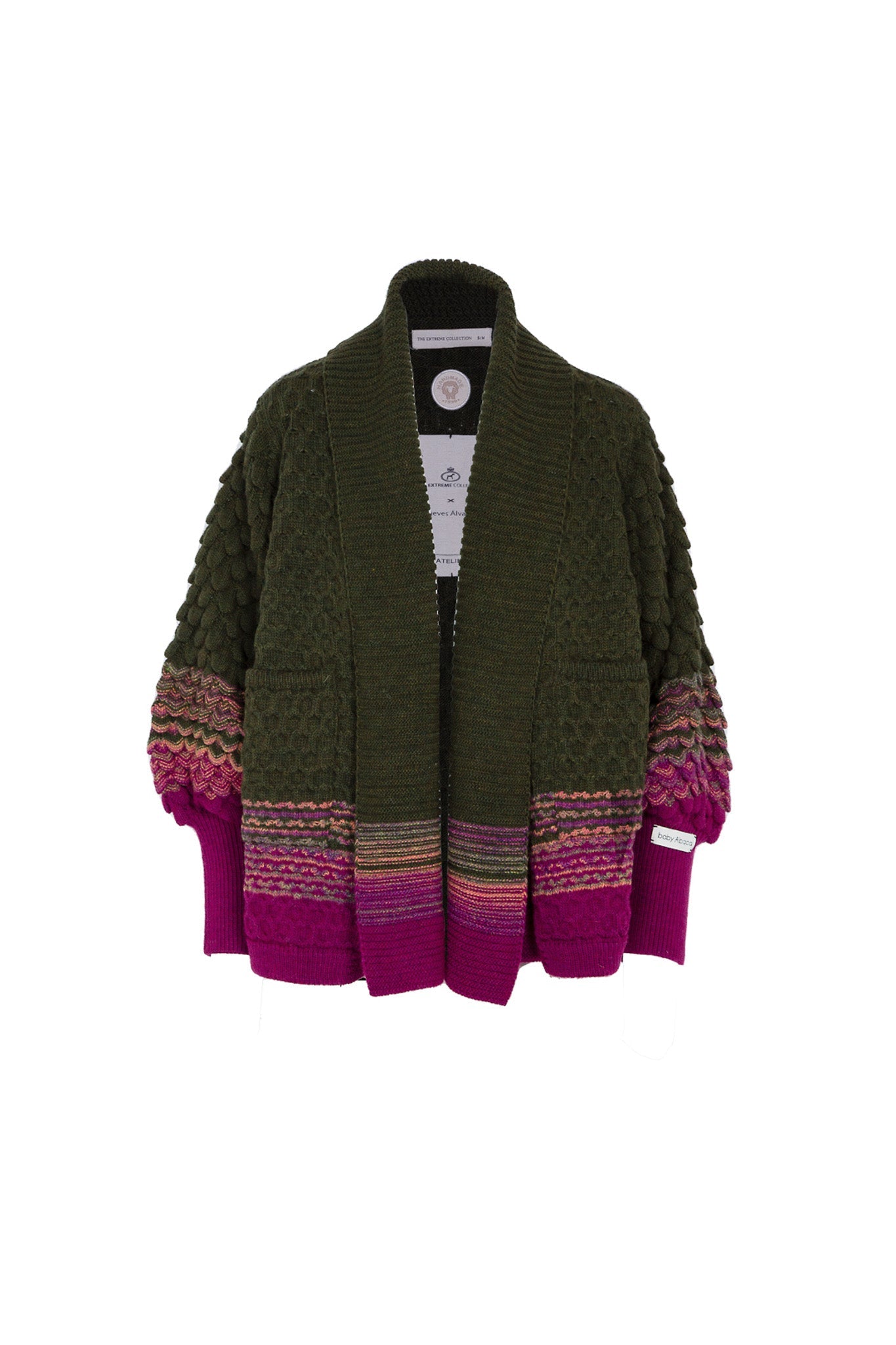 CHAQUETA ALPACA Y MERINO SIMONETTA VERDE - THE EXTREME COLLECTION