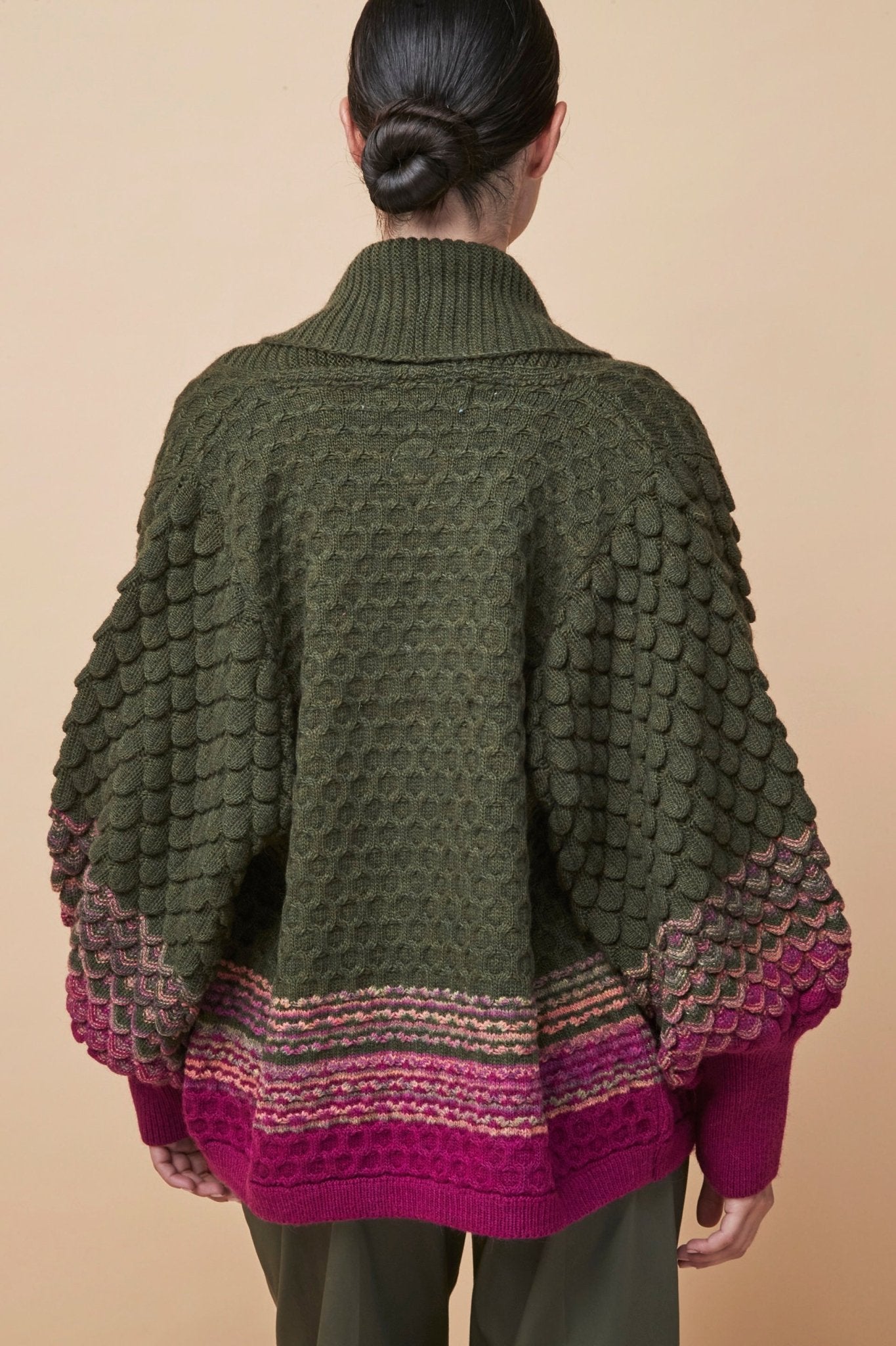 CHAQUETA ALPACA Y MERINO SIMONETTA VERDE - THE EXTREME COLLECTION