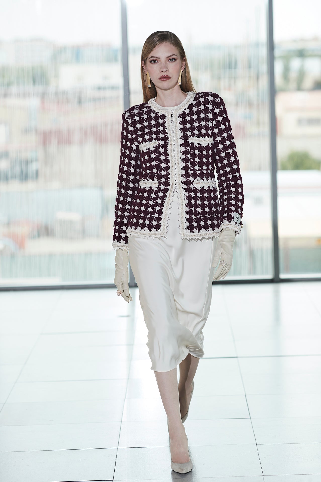 CHAQUETA CORTA PATA DE GALLO VINO MARGOT - THE EXTREME COLLECTION