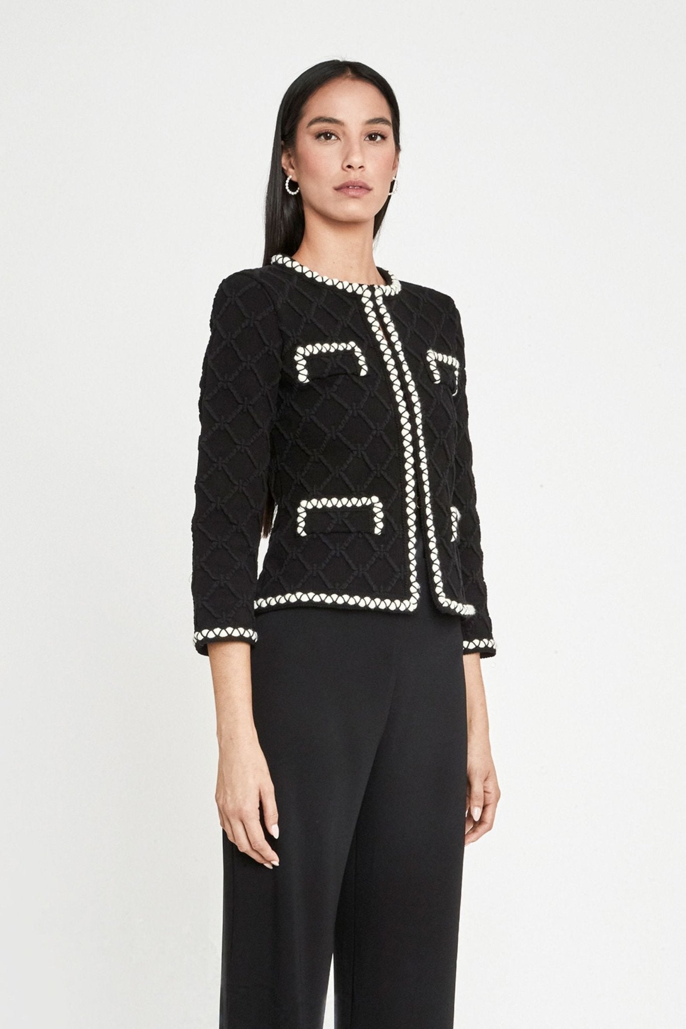 CHAQUETA CORTA TWEED AZABACHE GAJA - THE EXTREME COLLECTION