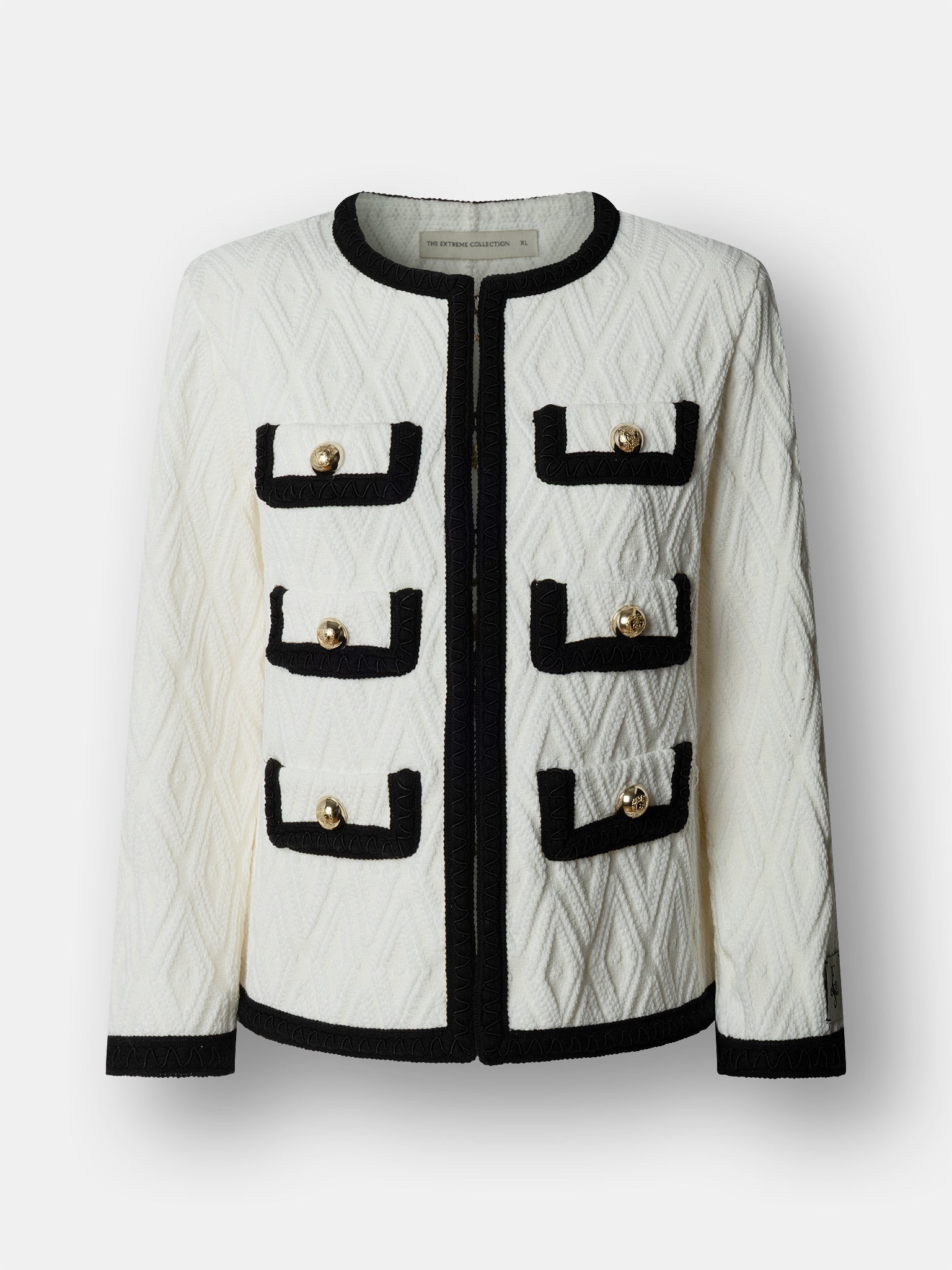 CHAQUETA DE PUNTO MARFIL BIANCA - THE EXTREME COLLECTION