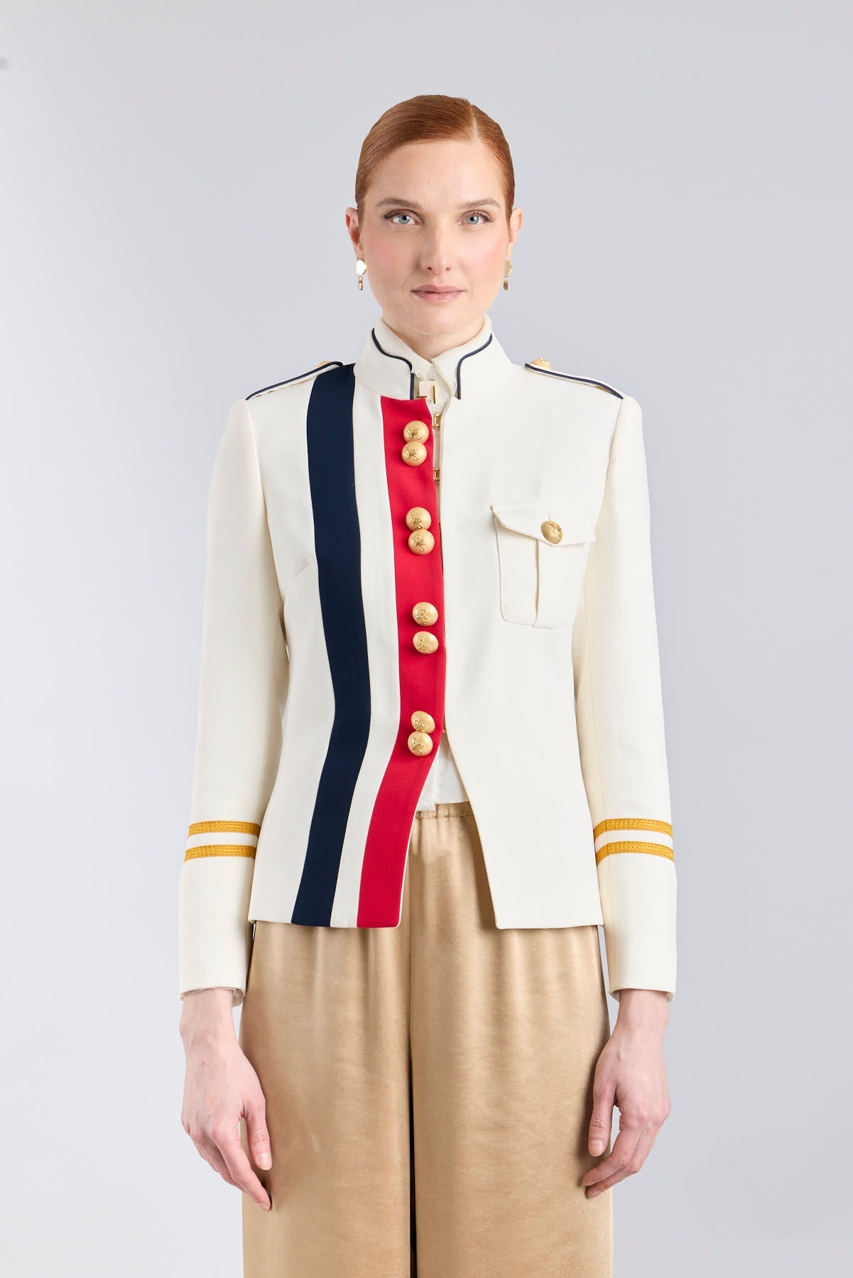 Chaqueta militar blanca mujer Claudia London - Edición Limitada - THE EXTREME COLLECTION