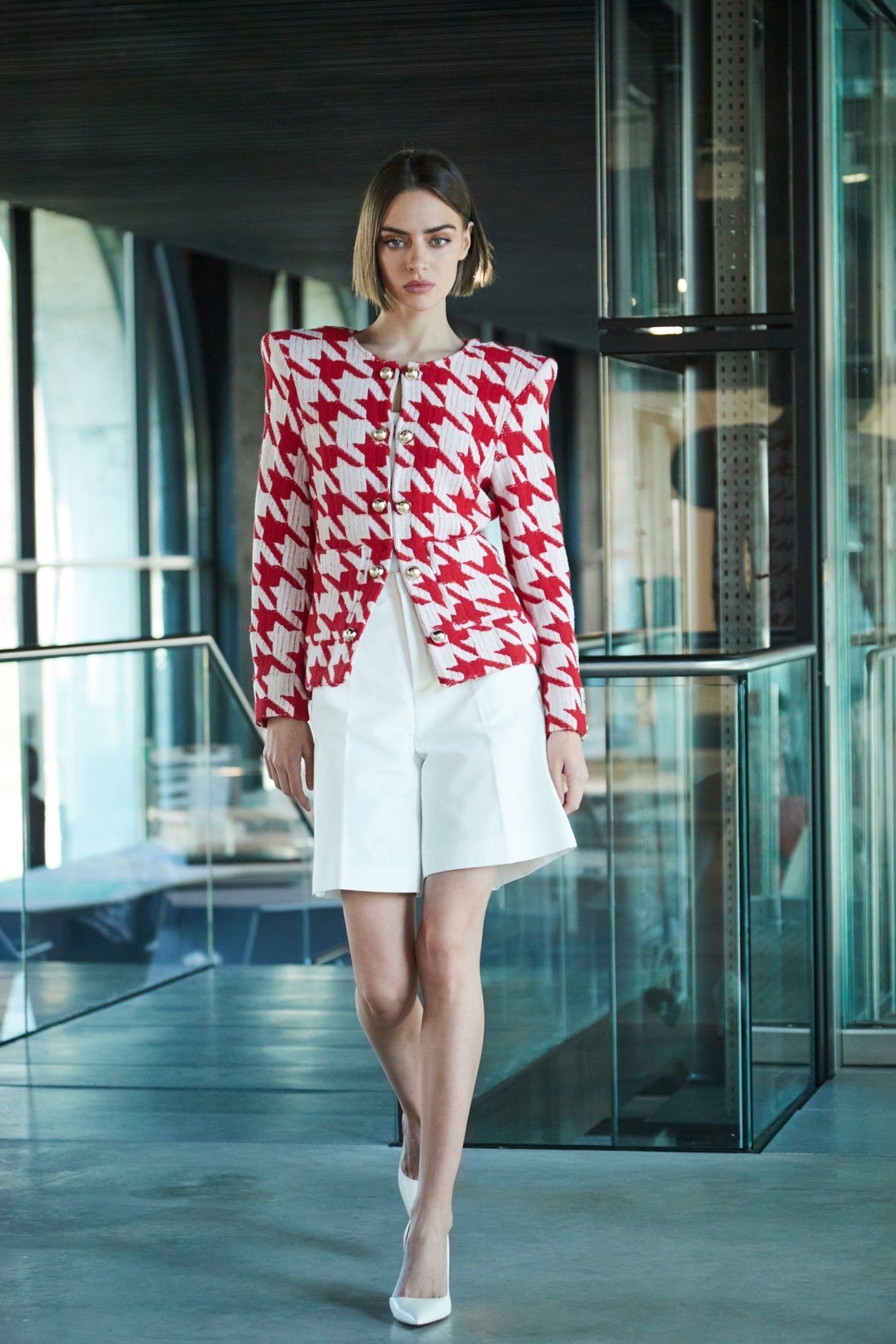 CHAQUETA PATA DE GALLO ROJA BRETON - THE EXTREME COLLECTION