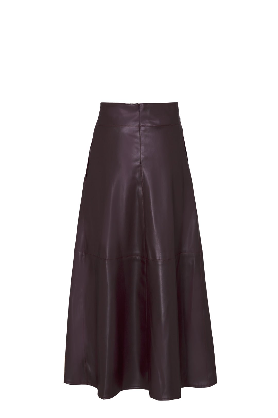FALDA MIDI EFECTO PIEL MERLOT OLIVE - THE EXTREME COLLECTION