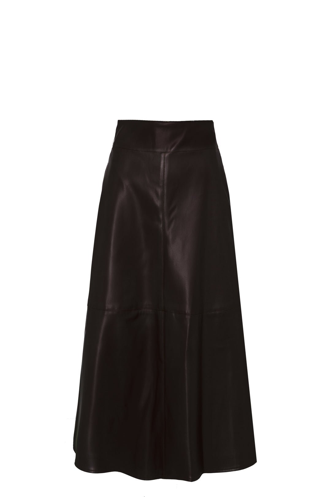 FALDA MIDI EFECTO PIEL MOKA OLIVE - THE EXTREME COLLECTION