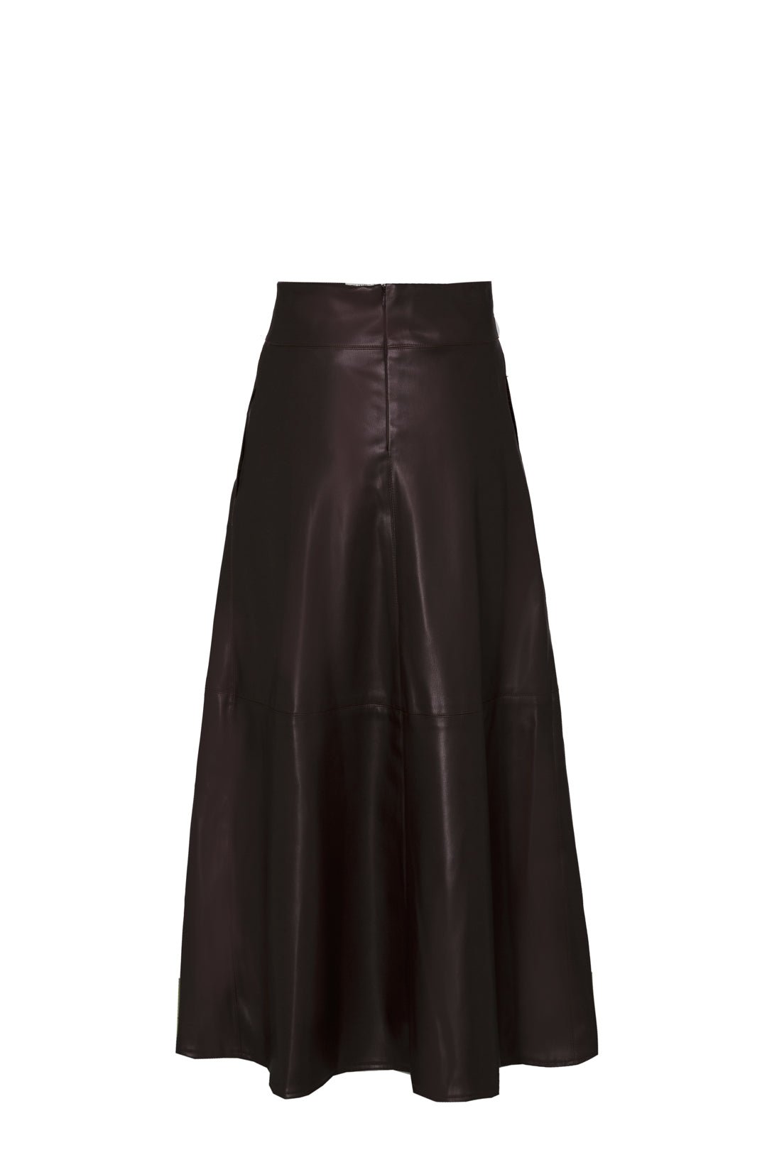 FALDA MIDI EFECTO PIEL MOKA OLIVE - THE EXTREME COLLECTION