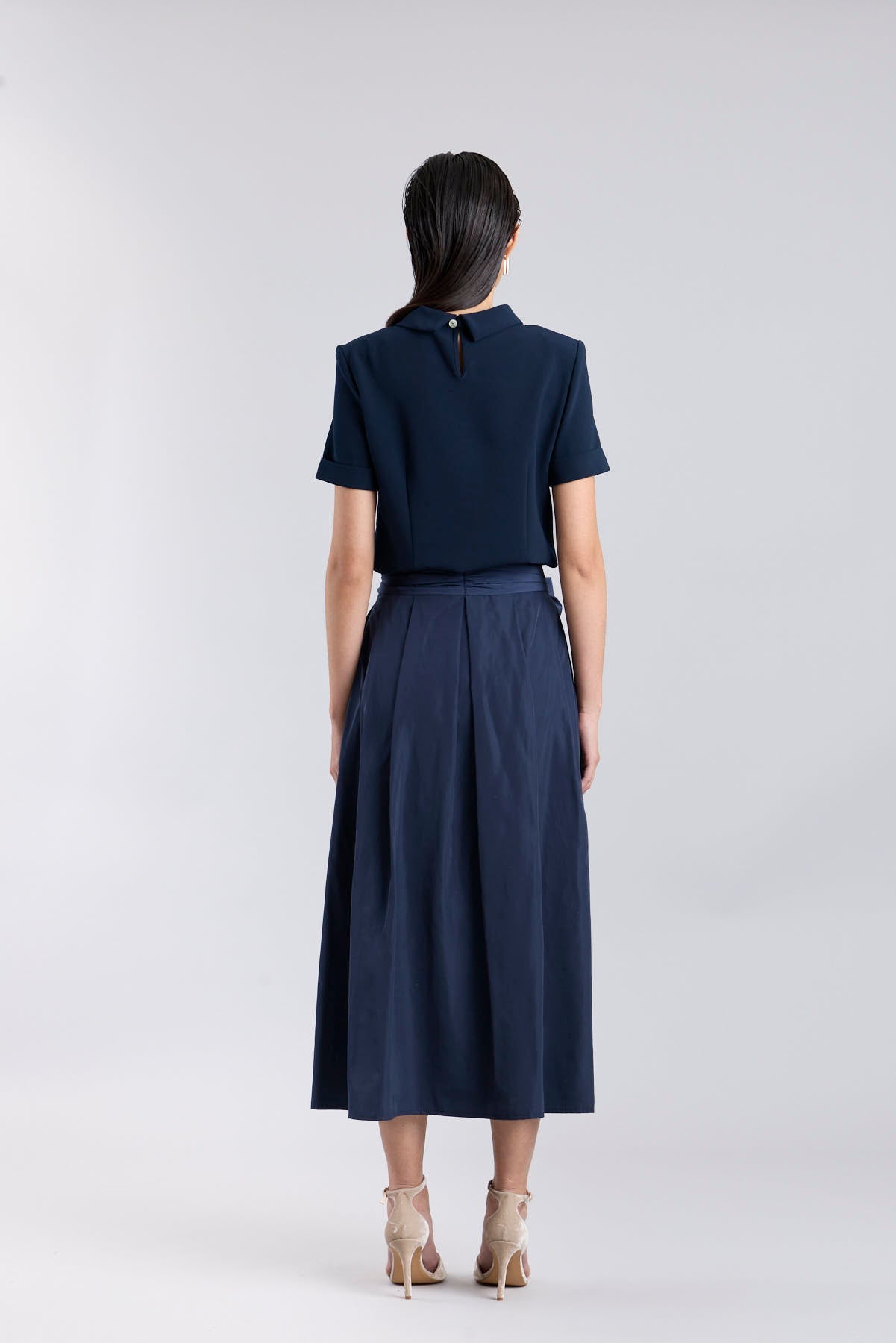 Falda midi estructurada marino - Edición Limitada - THE EXTREME COLLECTION