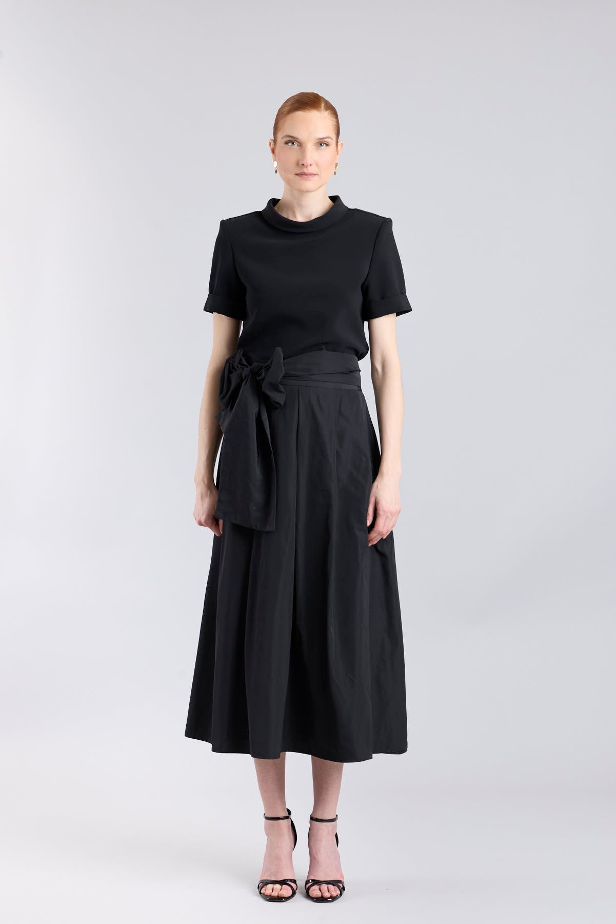 Falda midi estructurada negra - Edición Limitada - THE EXTREME COLLECTION