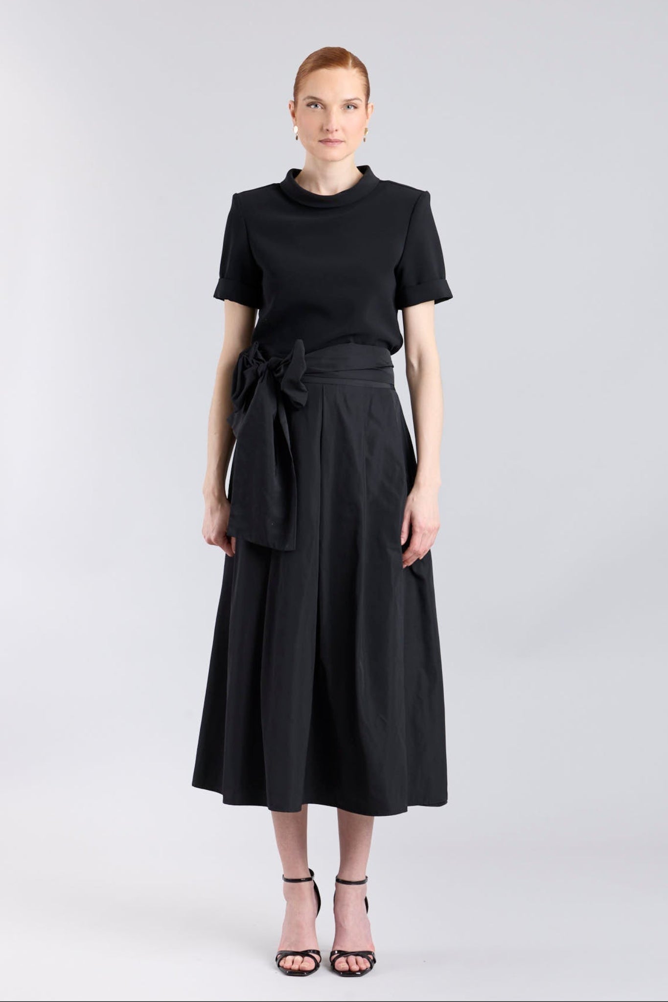 Falda midi estructurada negra - Edición Limitada - THE EXTREME COLLECTION
