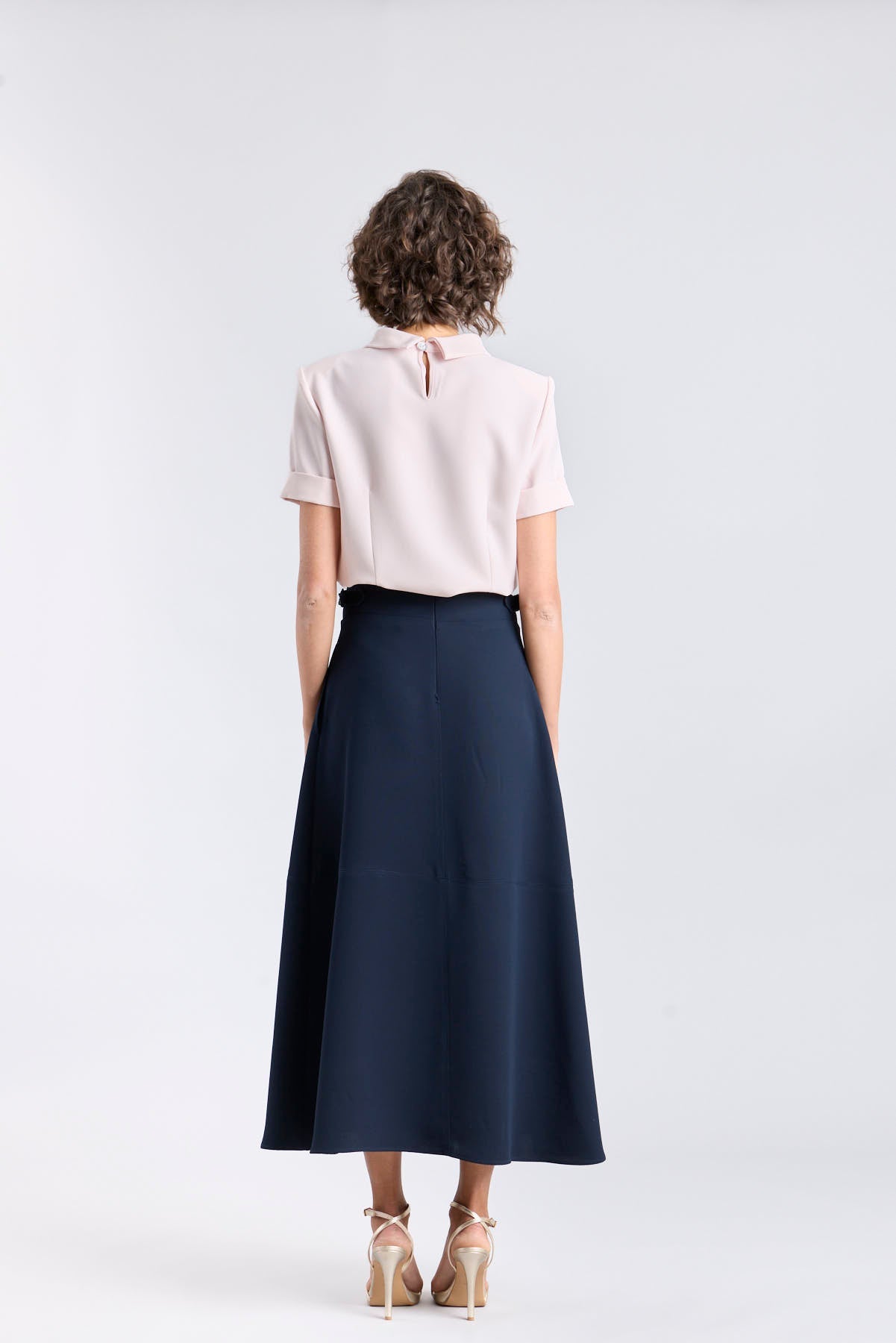 Navy A-line Midi Skirt | The Extreme Collection