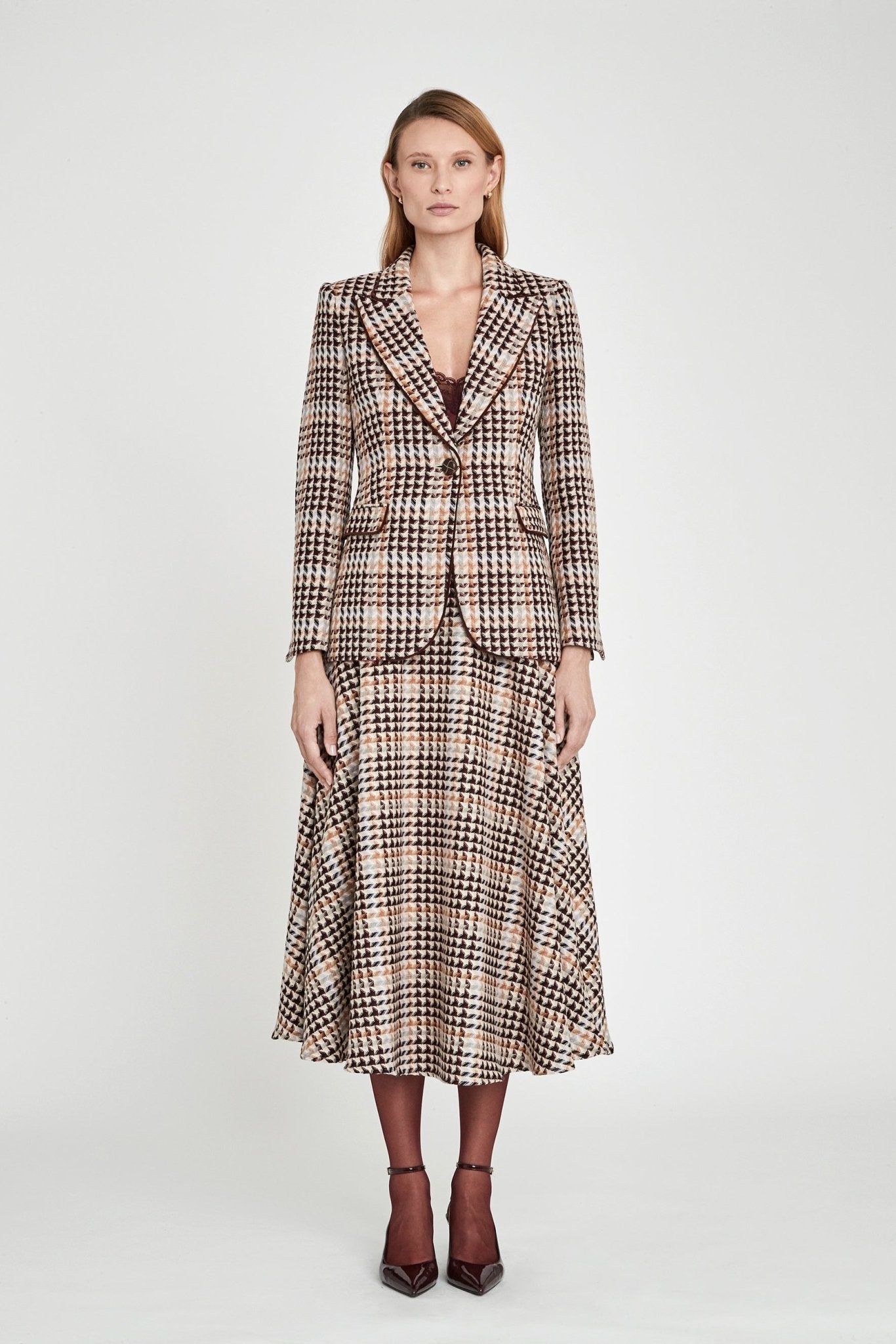 FALDA MIDI PATA DE GALLO TRISTAN - THE EXTREME COLLECTION