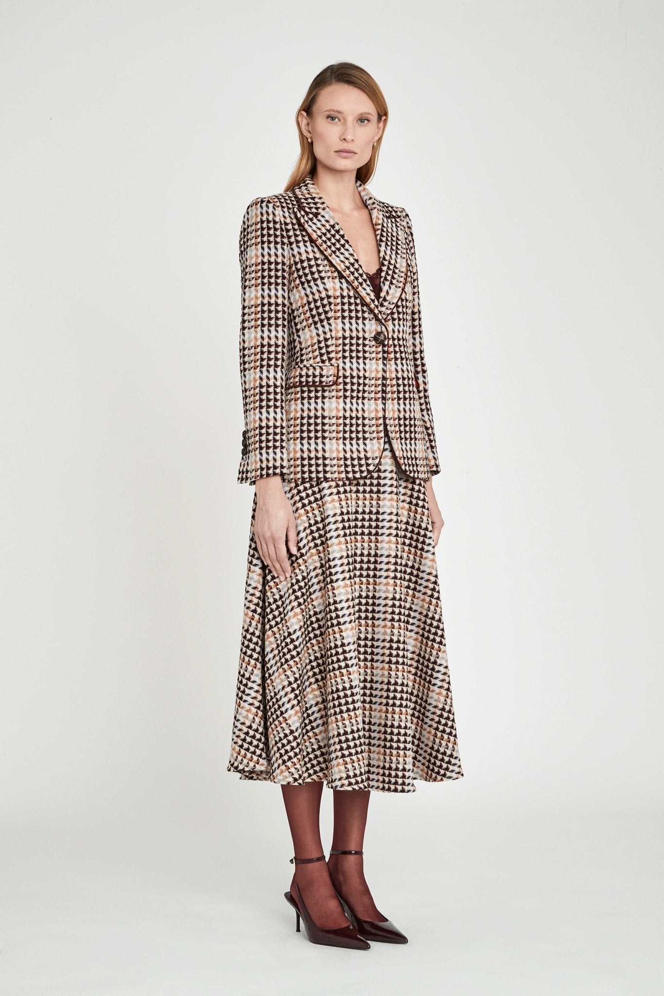 FALDA MIDI PATA DE GALLO TRISTAN - THE EXTREME COLLECTION