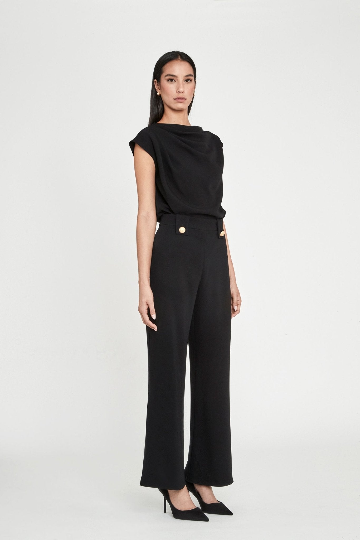 PANTALON FLUIDO AZABACHE THIMOTHEA - THE EXTREME COLLECTION