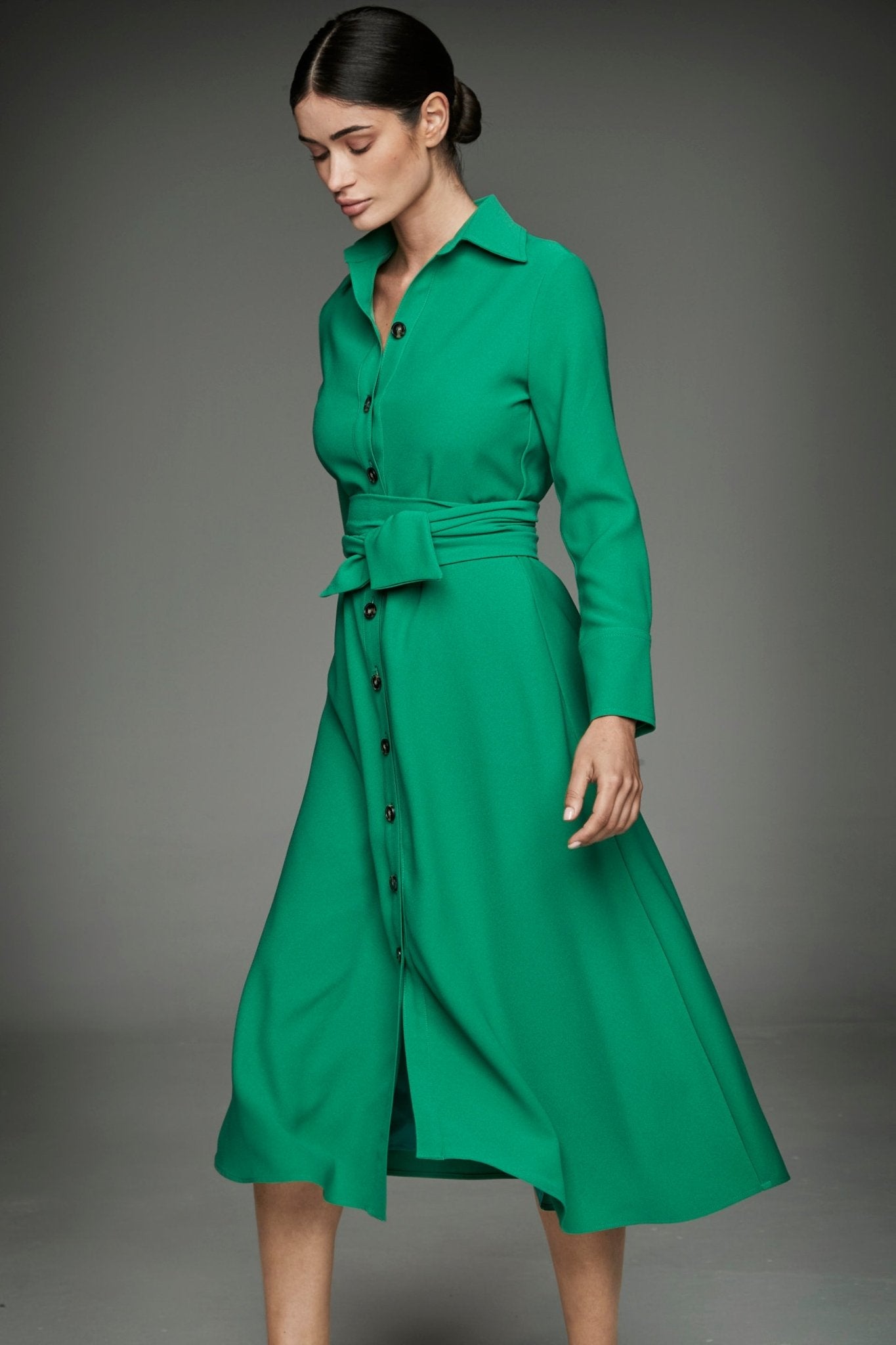 VESTIDO CAMISERO CORNELIA Nº 5 VERDE - THE EXTREME COLLECTION