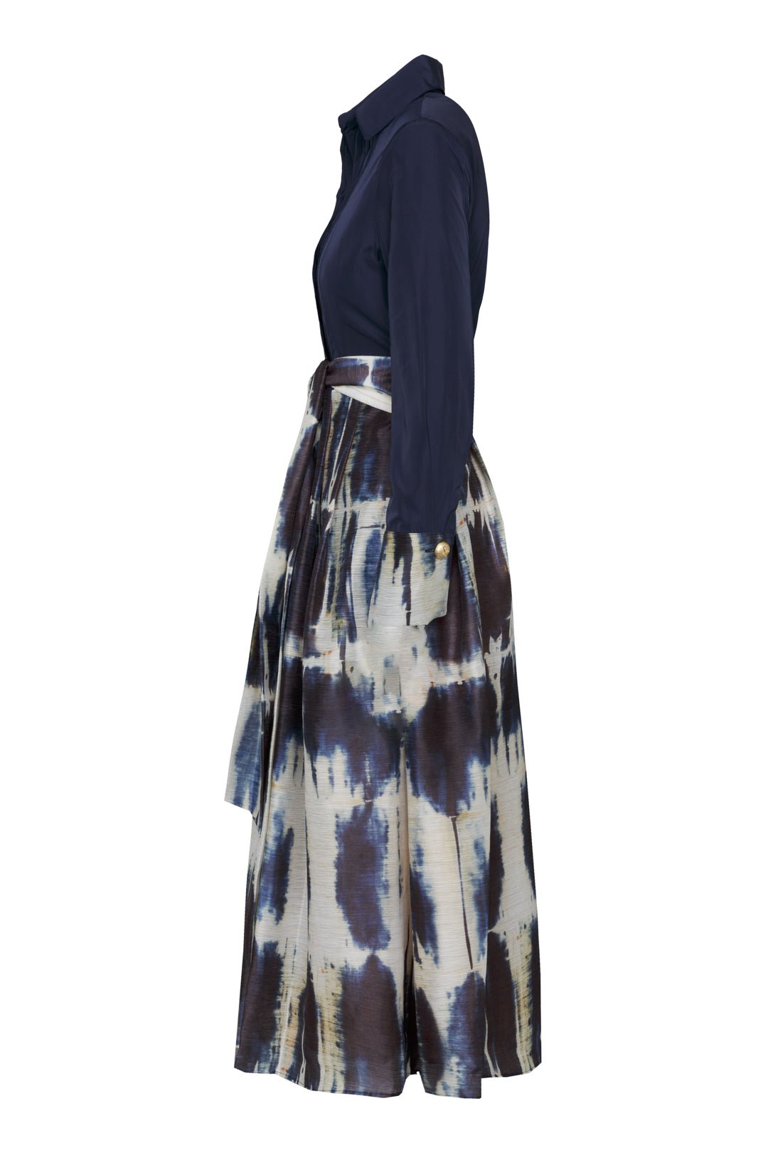 VESTIDO MIDI ESTAMPADO INDIGO ETIENNE - THE EXTREME COLLECTION