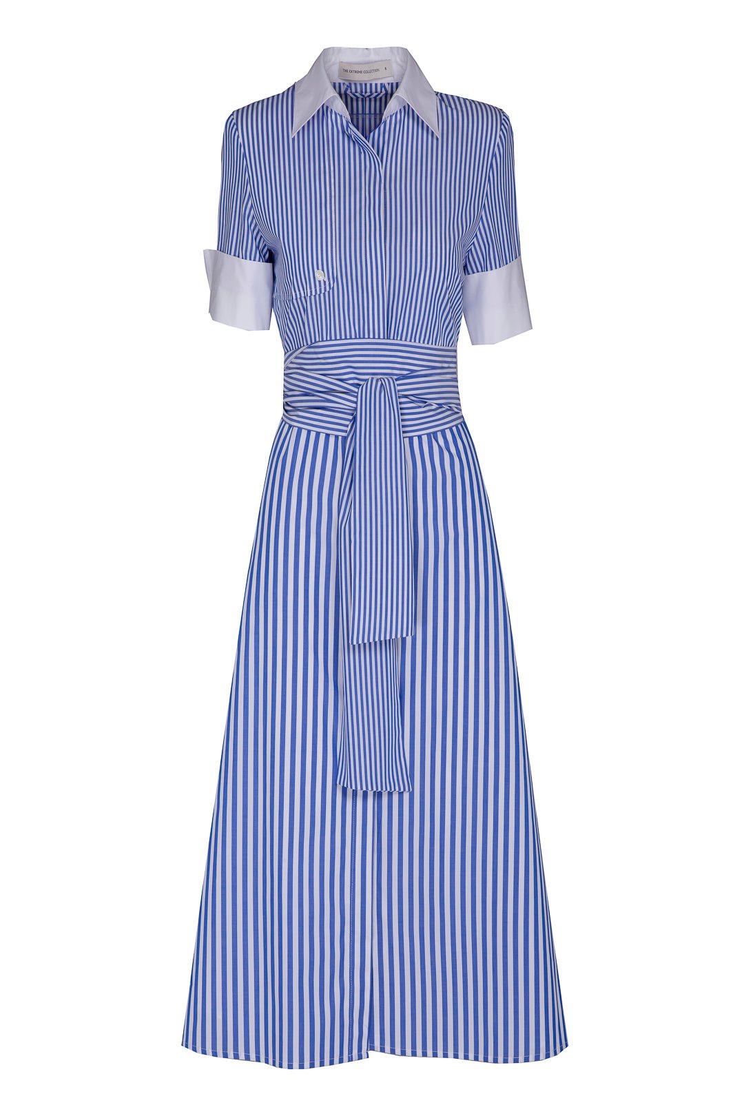 VESTIDO RAYAS AZUL Y BLANCO CORNELIA - THE EXTREME COLLECTION