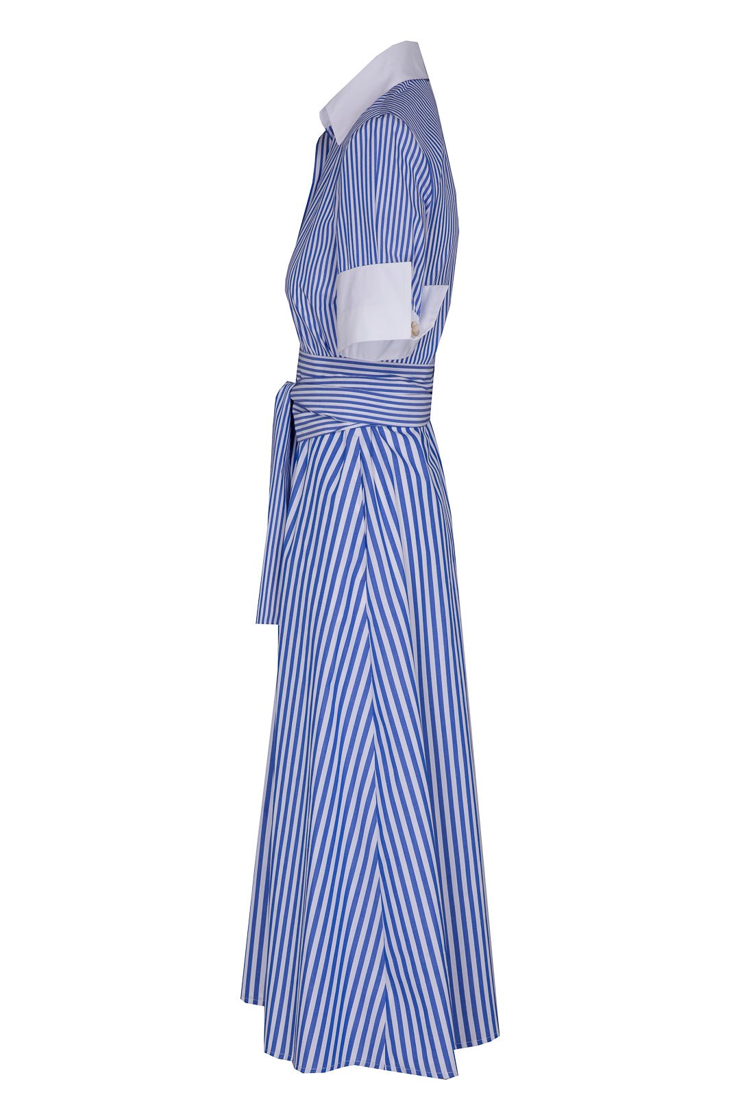 VESTIDO RAYAS AZUL Y BLANCO CORNELIA - THE EXTREME COLLECTION